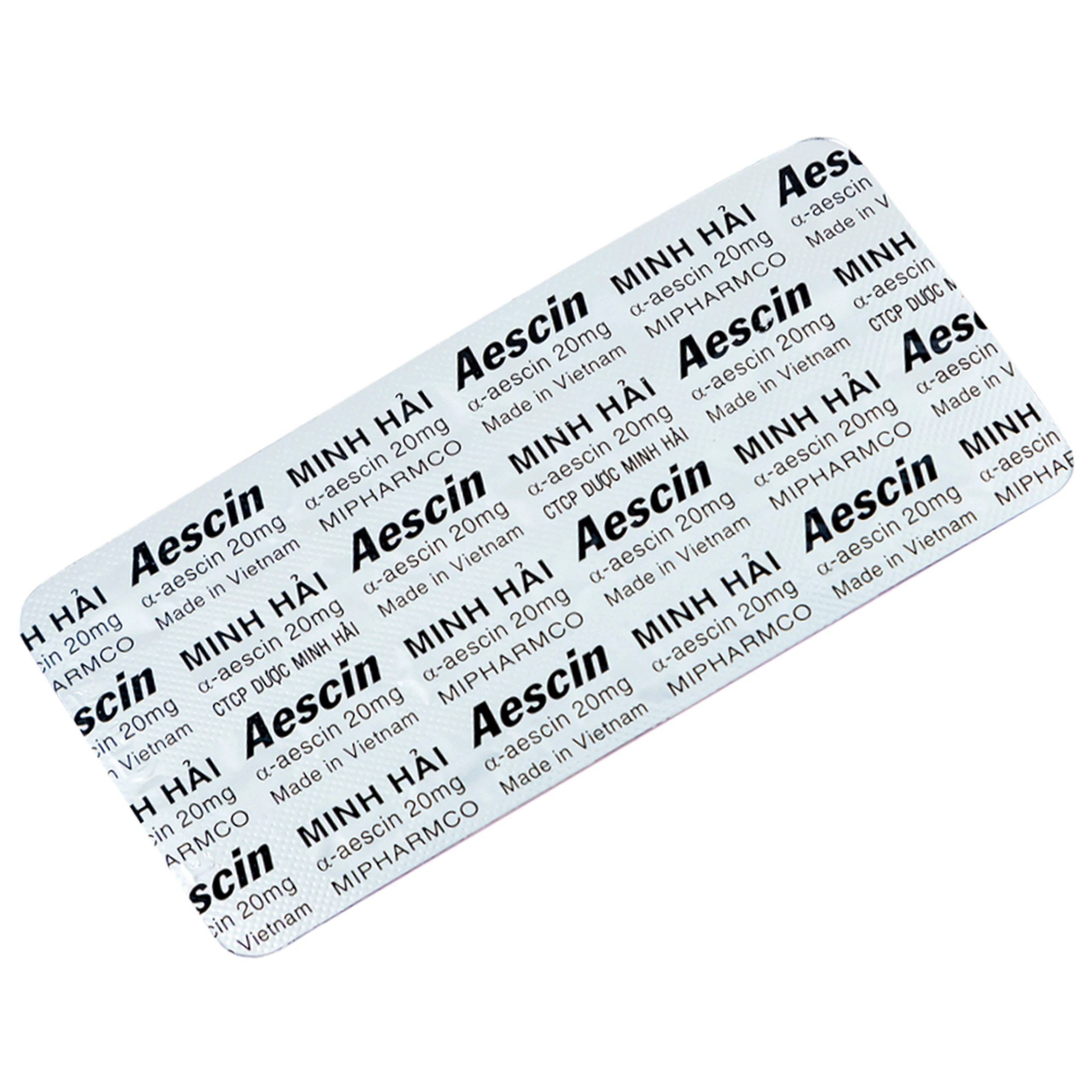 Thuốc Aescin 20mg điều trị thiểu năng tĩnh mạch mãn tính, giãn tĩnh mạch chân, trĩ (3 vỉ x 30 viên)