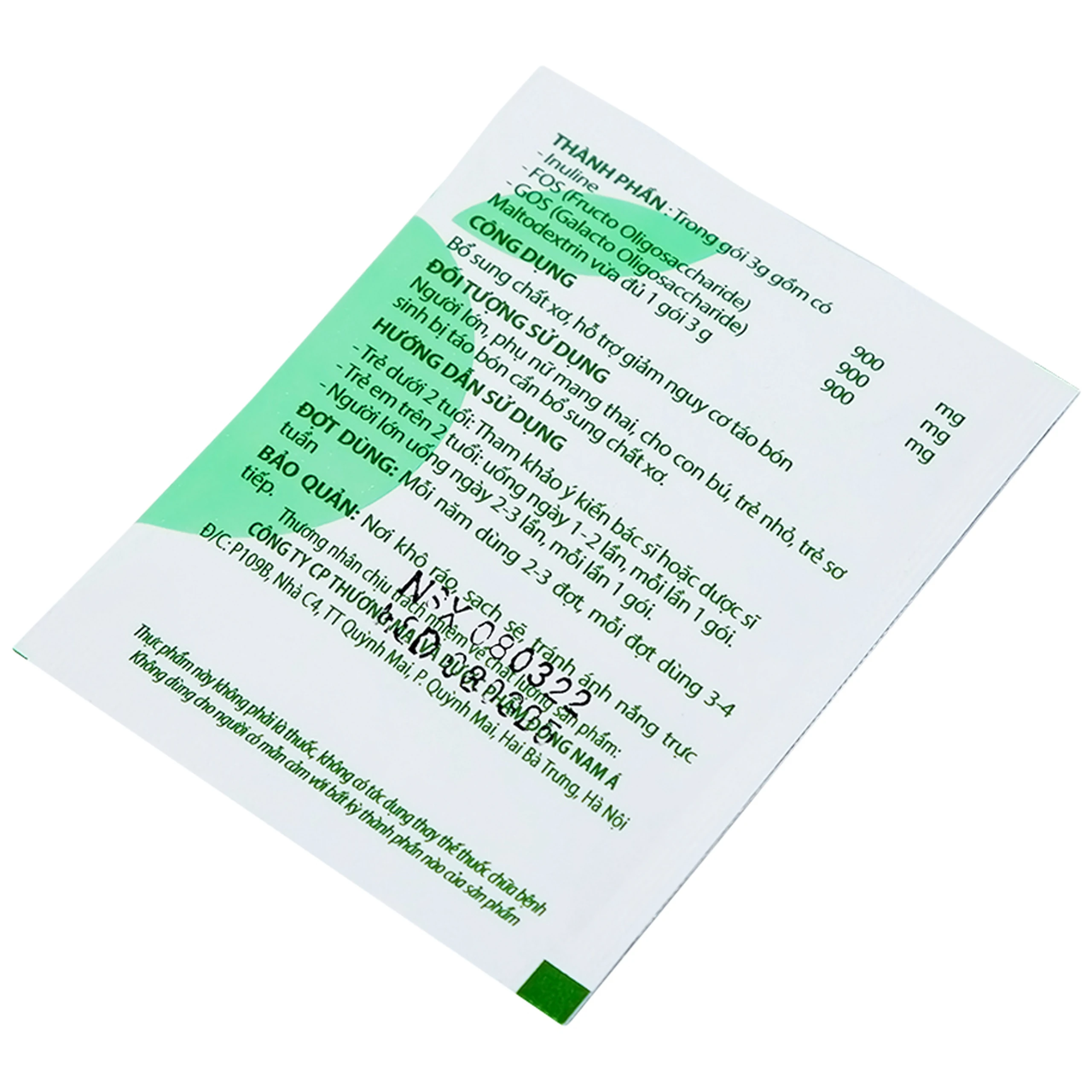 Bột hòa tan giúp giảm táo bón Infogoss IAP (30 gói)