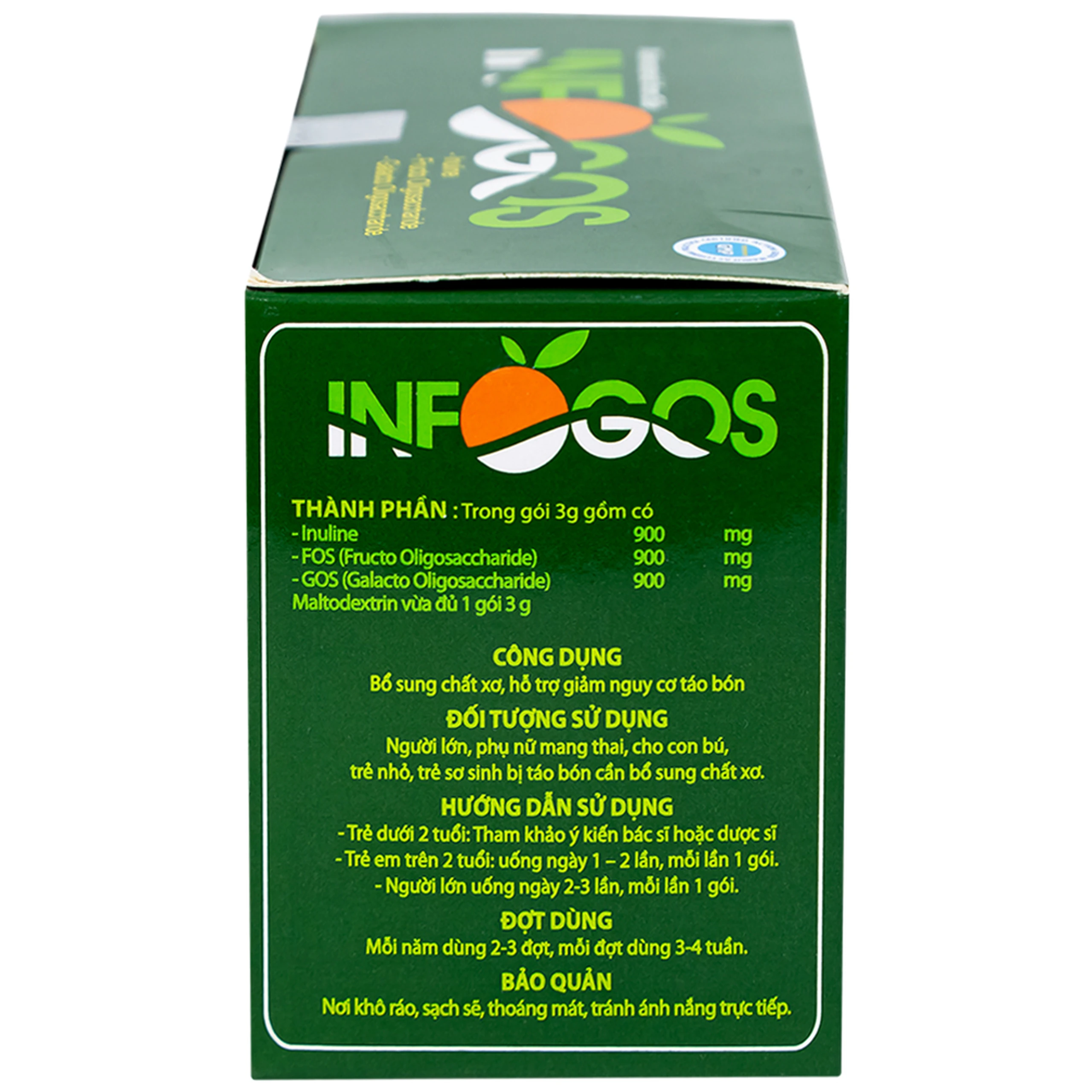 Bột hòa tan giúp giảm táo bón Infogoss IAP (30 gói)