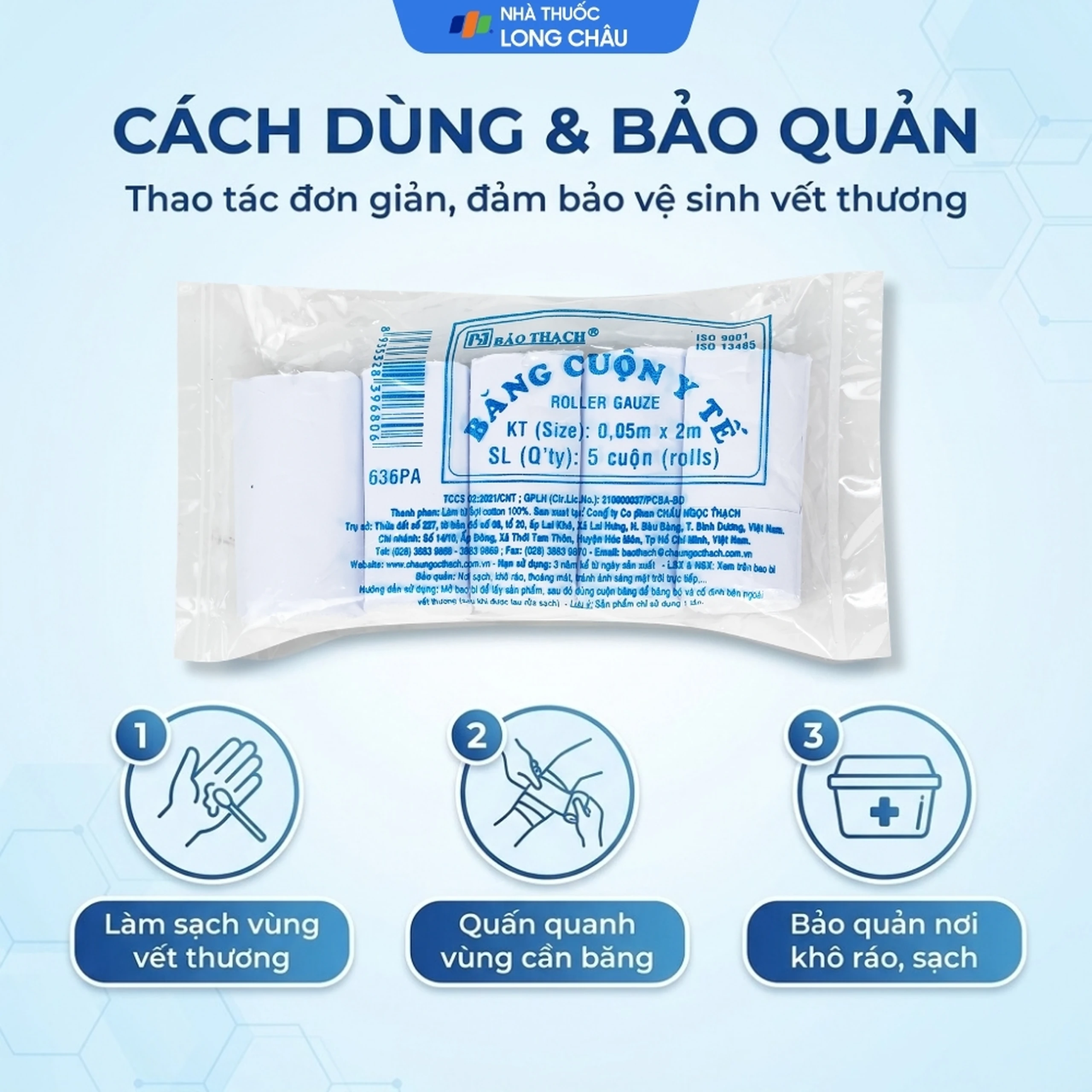 Băng cuộn Bảo Thạch 0.05x2m (5 cuộn) 5