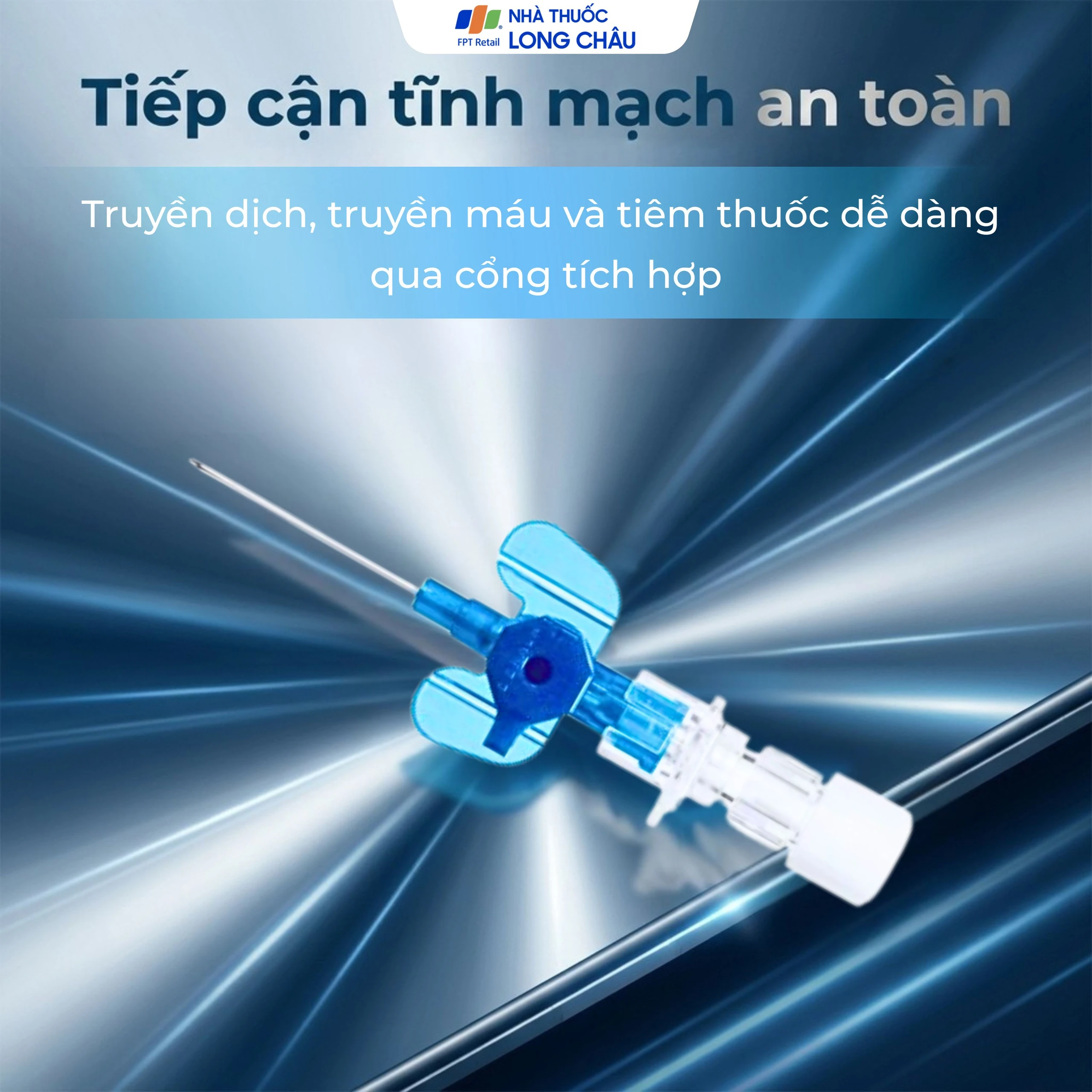 Kim luồn tĩnh mạch Braun 22G hỗ trợ truyền dịch, nước vào cơ thể 3