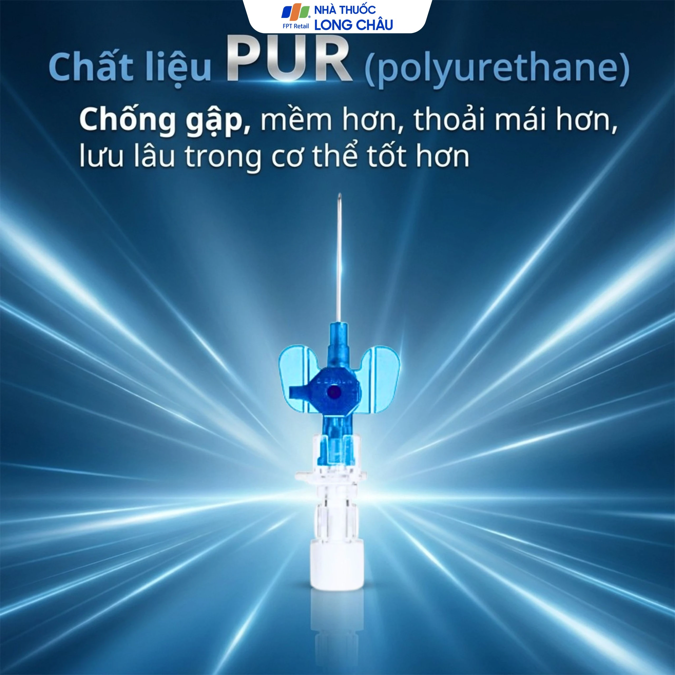 Kim luồn tĩnh mạch Braun 22G hỗ trợ truyền dịch, nước vào cơ thể 4