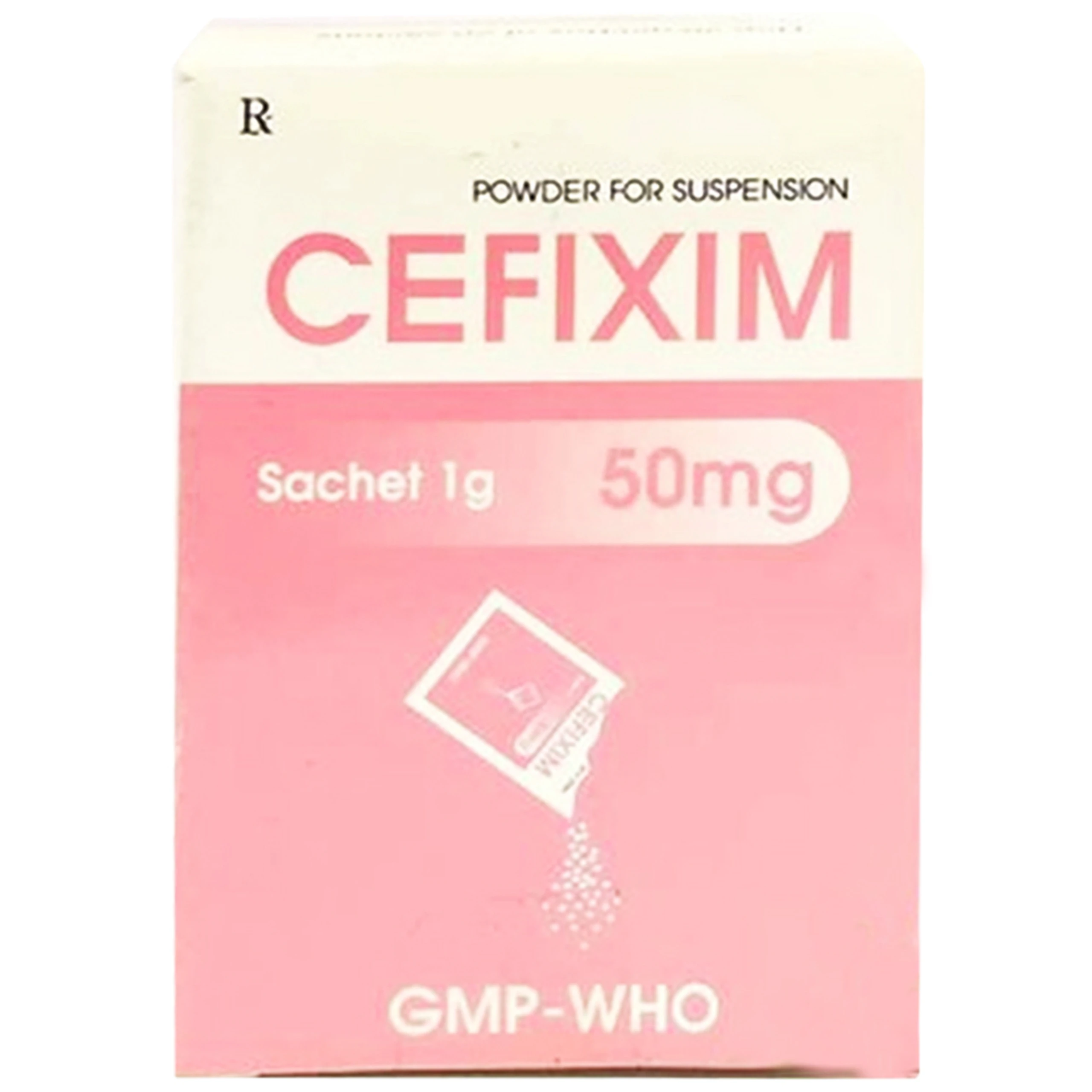 Bột pha hỗn dịch uống Cefixim 50mg Tipharco điều trị nhiễm khuẩn (20 gói)