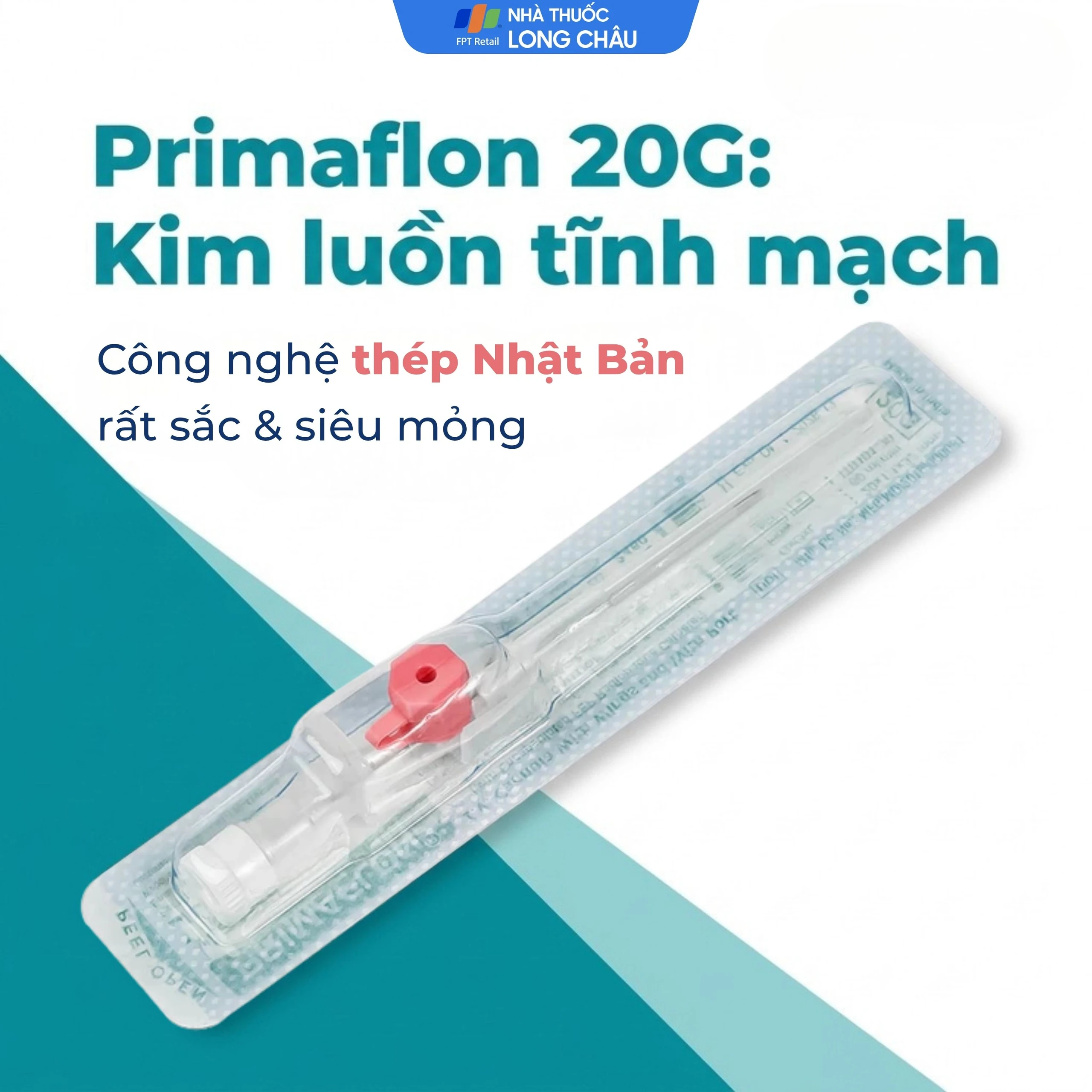 Kim Luồn Tĩnh Mạch Primaflon 20G Hỗ Trợ Truyền Dịch, Nước Vào Cơ Thể 2