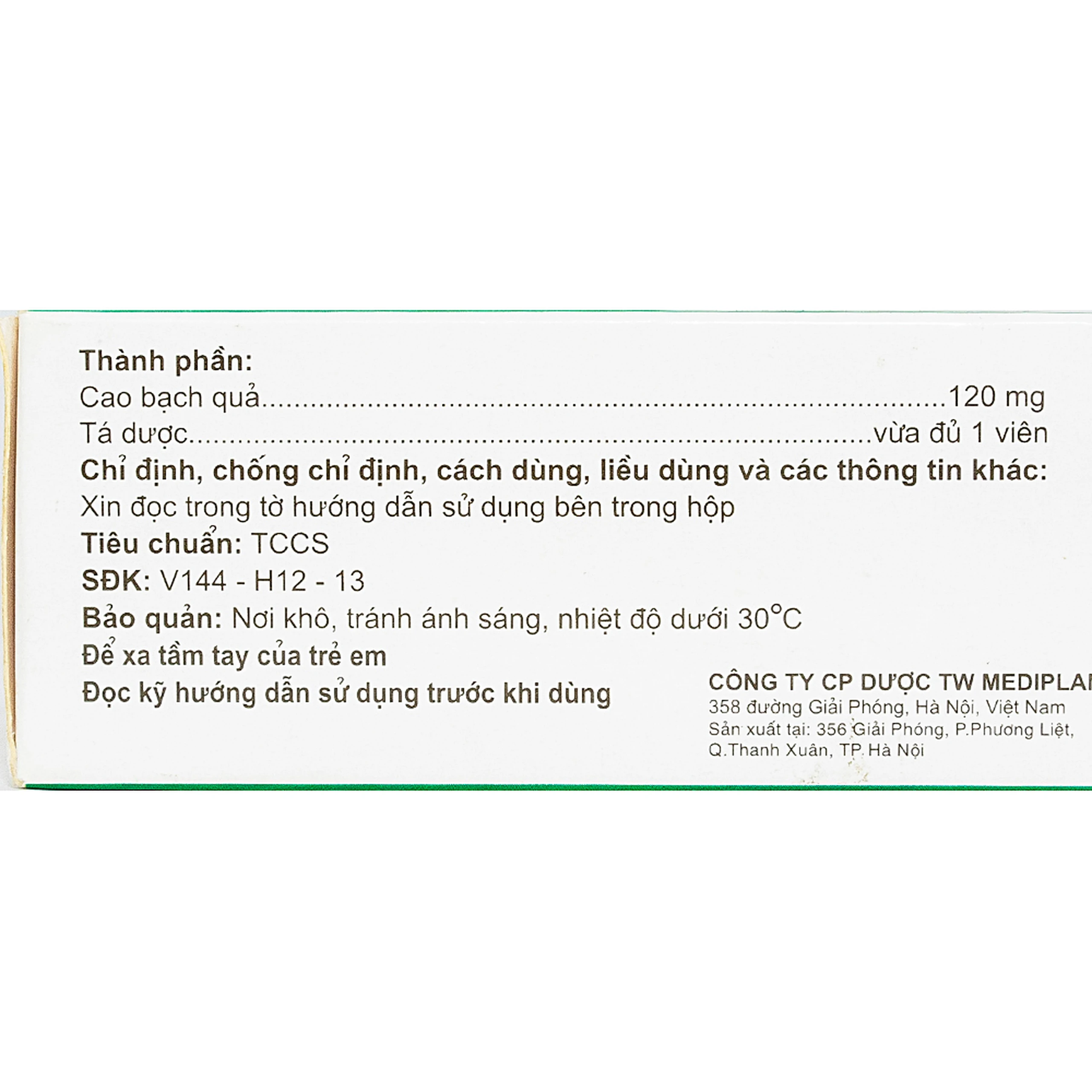 Thuốc Gintana 120 Mediplantex điều trị tai biến mạch máu não, thiểu năng tuần hoàn não (6 vỉ x 10 viên)