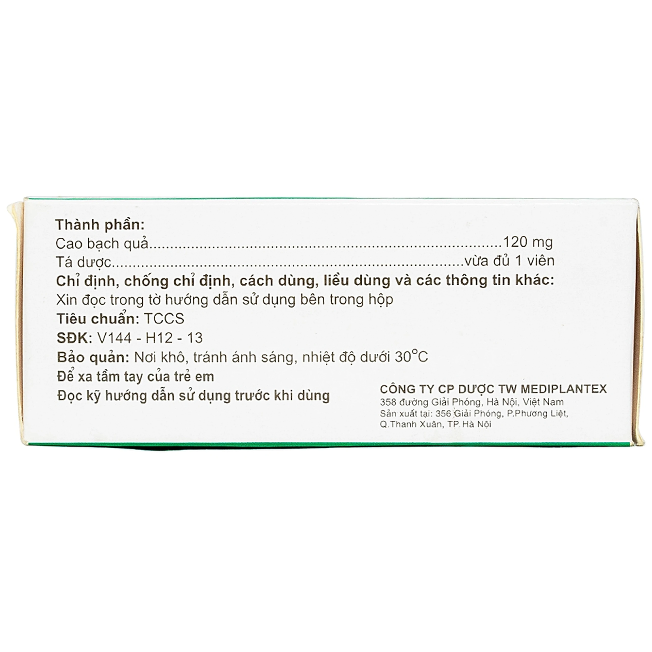 Thuốc Gintana 120 Mediplantex điều trị tai biến mạch máu não, thiểu năng tuần hoàn não (6 vỉ x 10 viên)