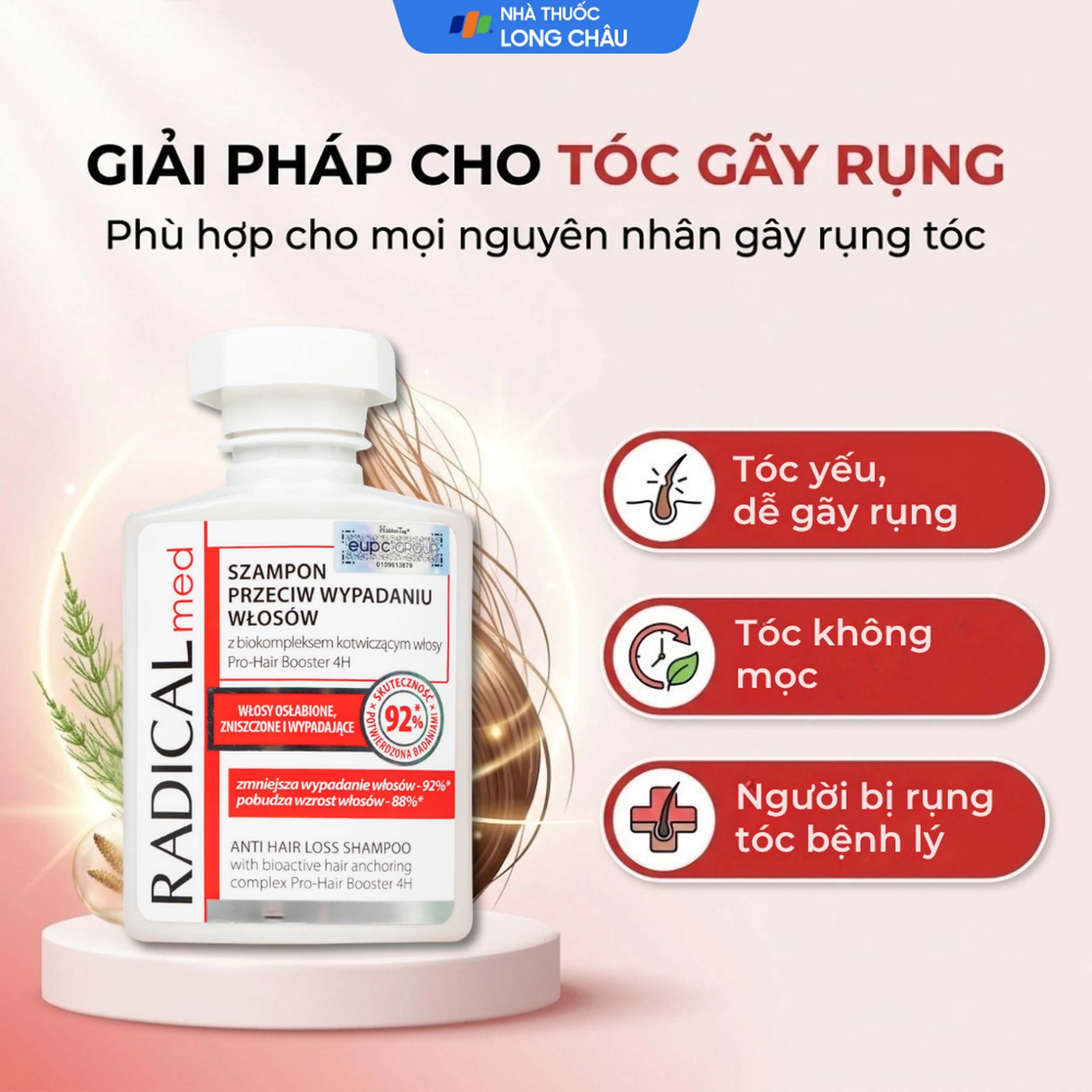 Dầu gội kích thích mọc tóc Radical Med Anti Hair Loss Shampoo 300ml 4