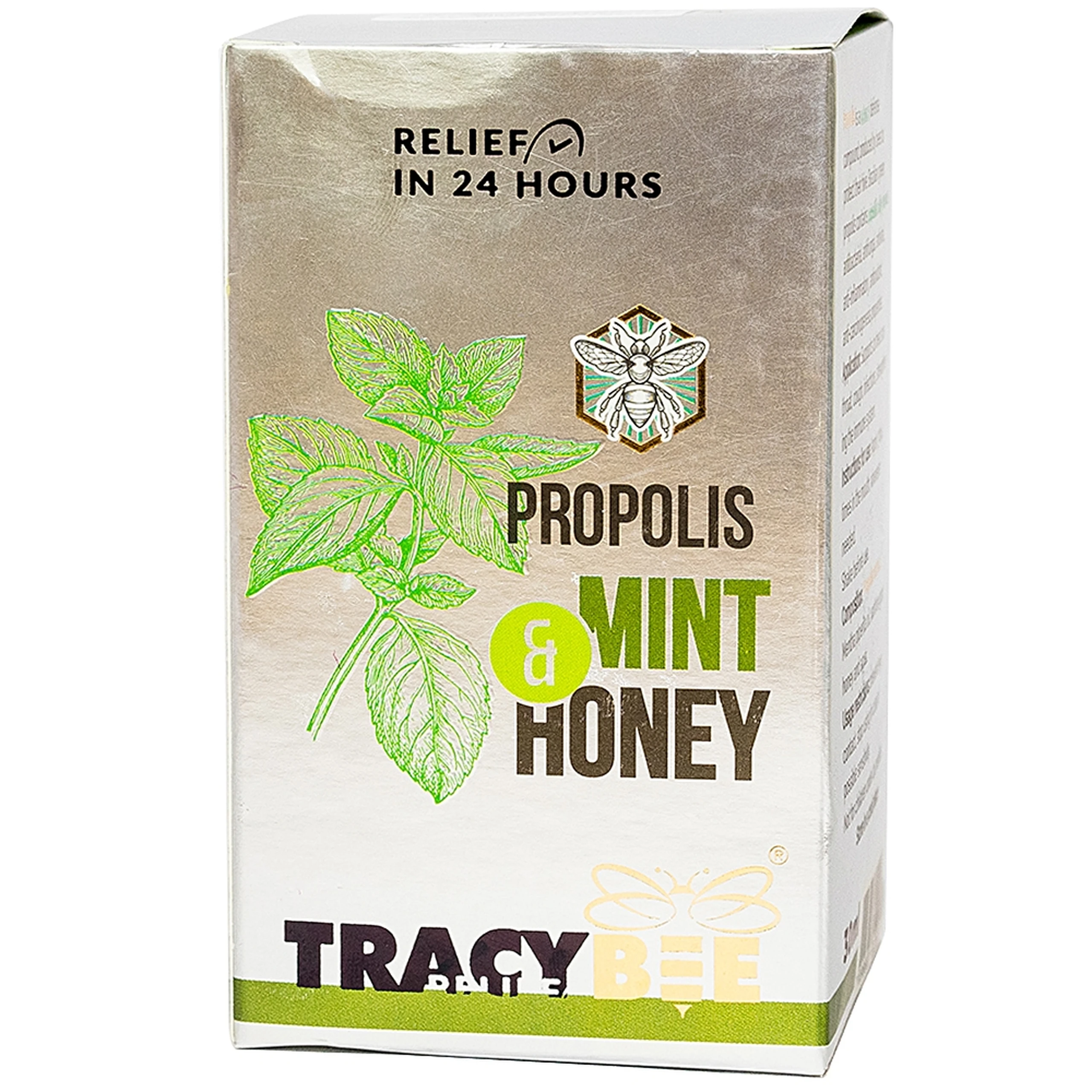 Keo ong giúp giảm đau viêm họng ho do nhiễm khuẩn Tracybee Propolis Tutti Frutti & Honey vị bạc hà (30ml)