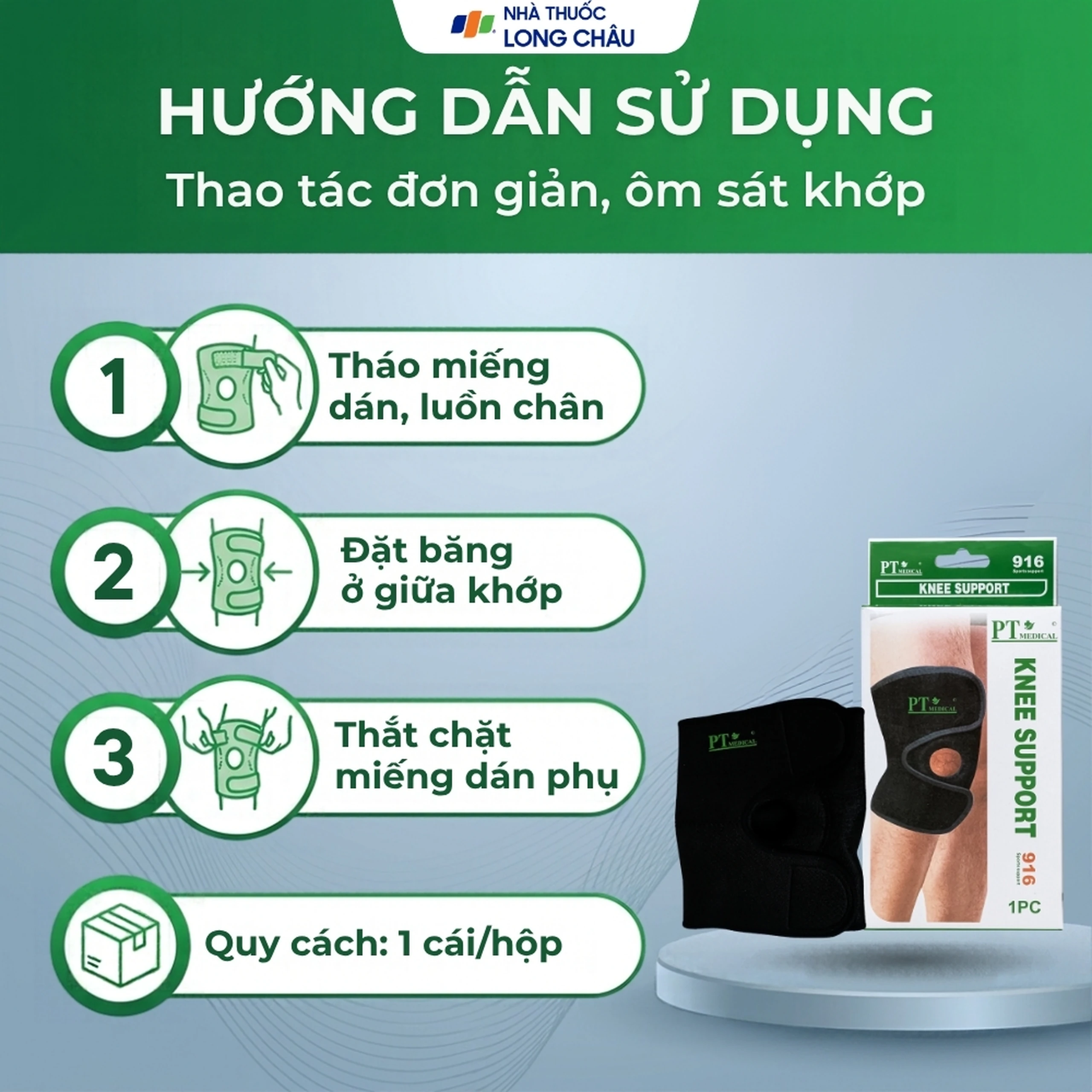 Bó gối Knee support 916 hỗ trợ bảo vệ vùng đầu gối 5
