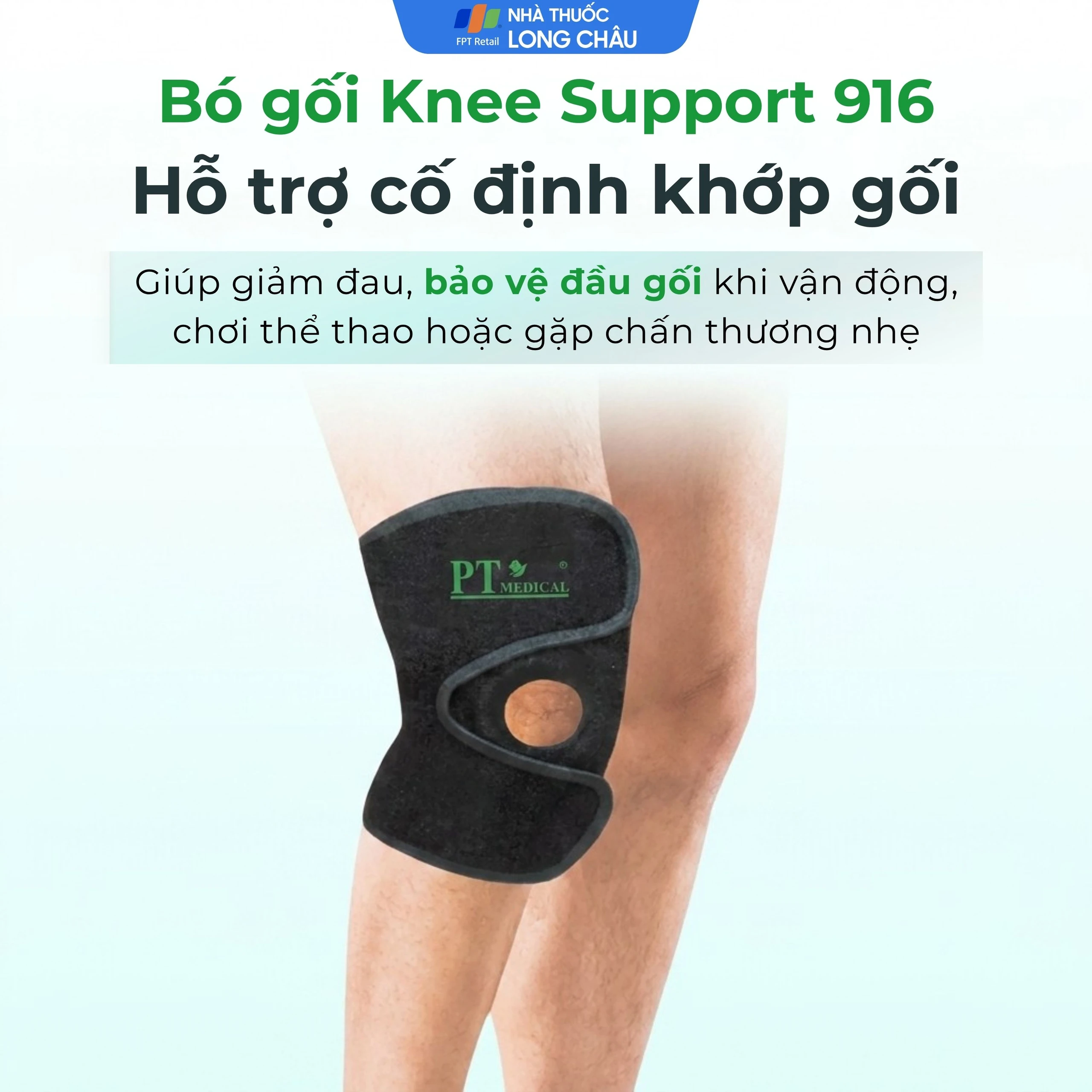 Bó gối Knee support 916 hỗ trợ bảo vệ vùng đầu gối 2