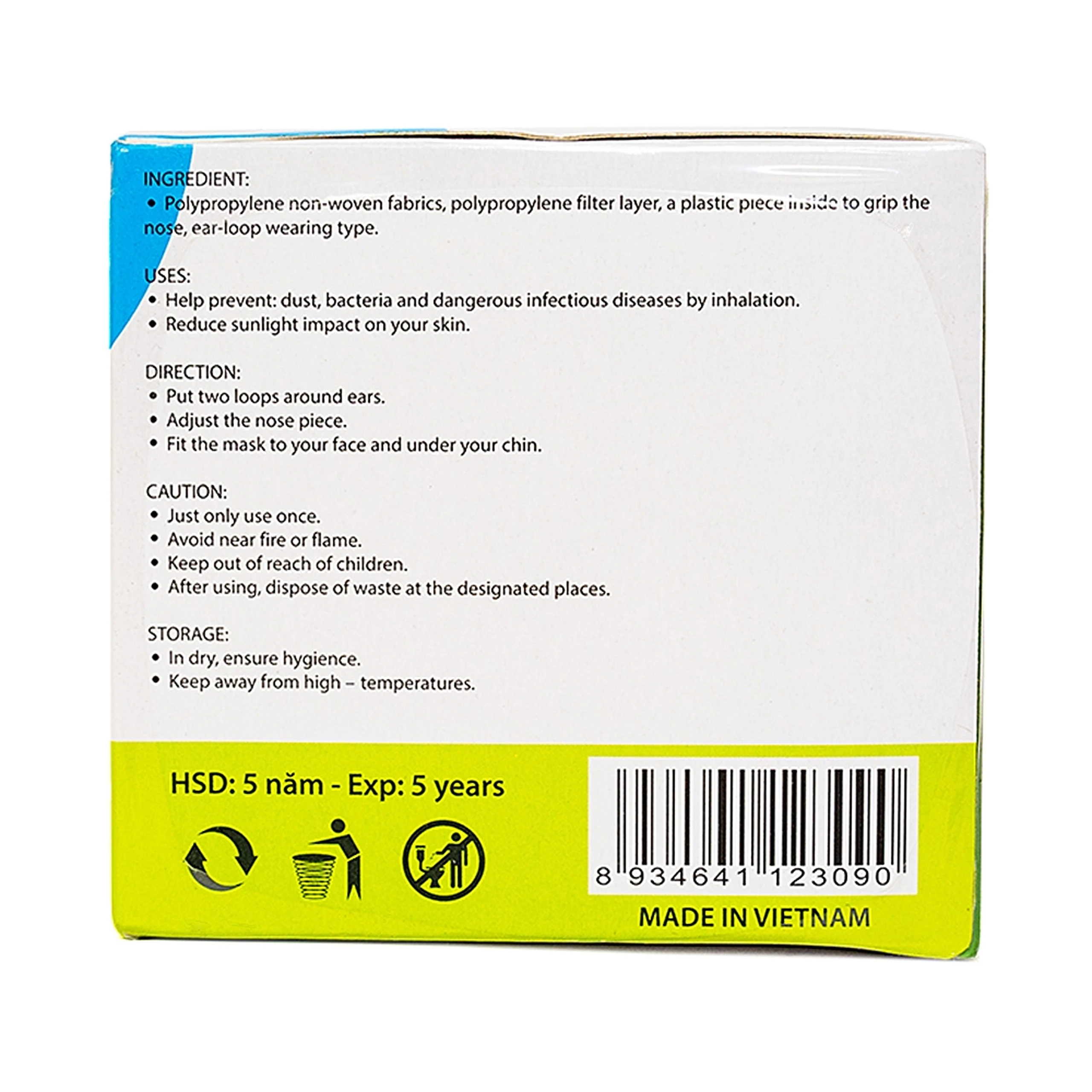 Khẩu trang 3 lớp Meriday (50 cái)