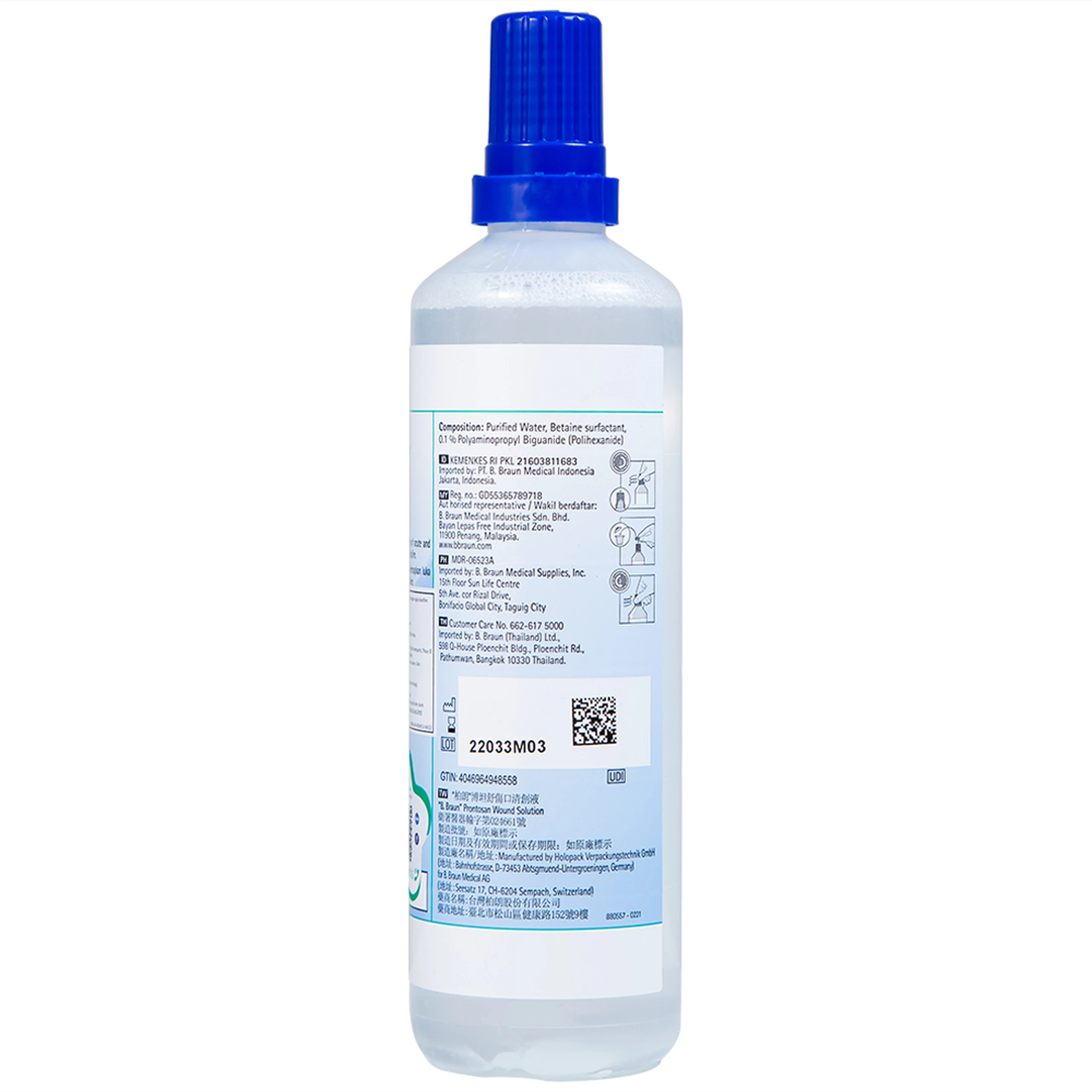 Xịt sát khuẩn Prontosan Solution Round Braun 350ml giúp sát khuẩn, làm mềm vết loét