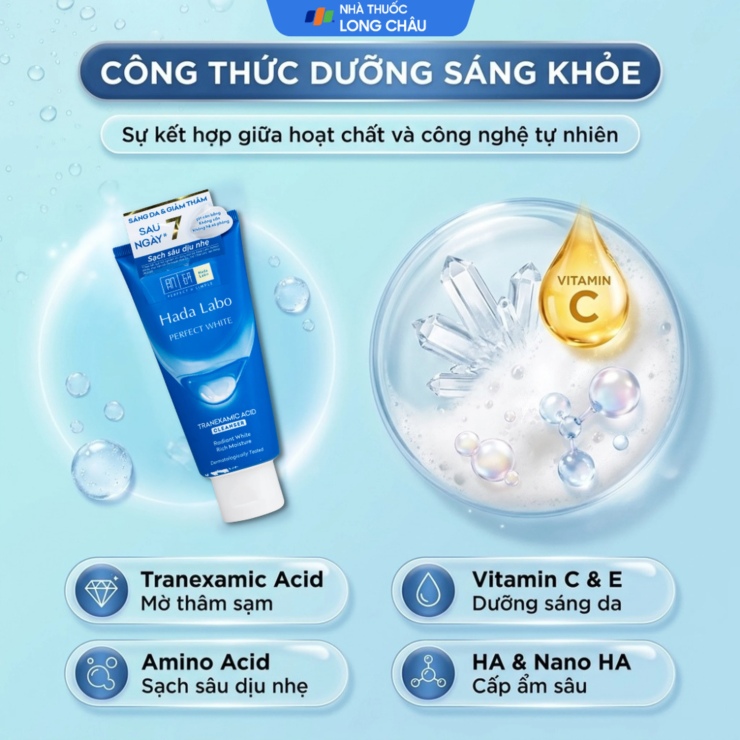 Kem rửa mặt Hada Labo giúp làm sạch sâu, dưỡng sáng da (Whitening) 80g 3