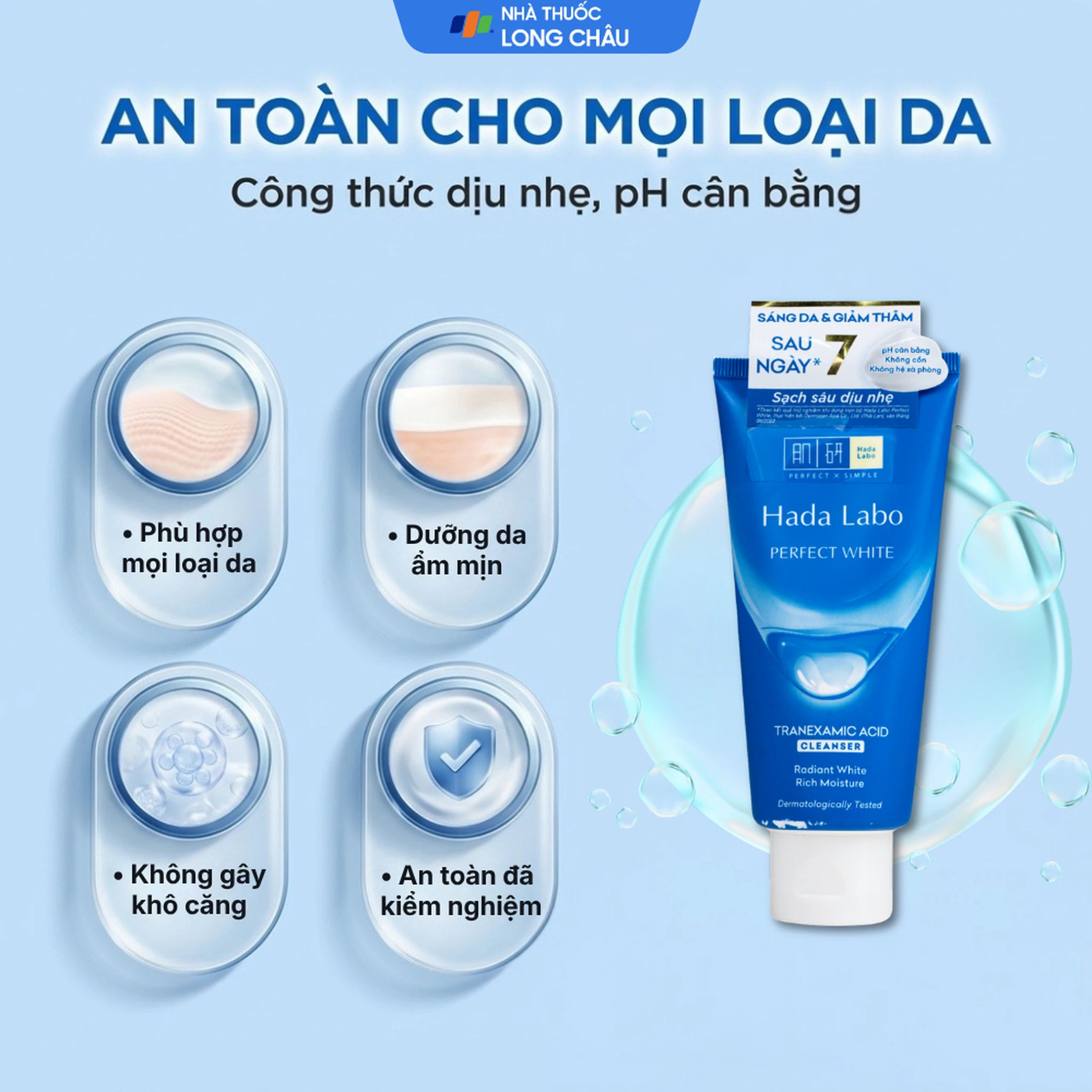 Kem rửa mặt Hada Labo giúp làm sạch sâu, dưỡng sáng da (Whitening) 80g 4