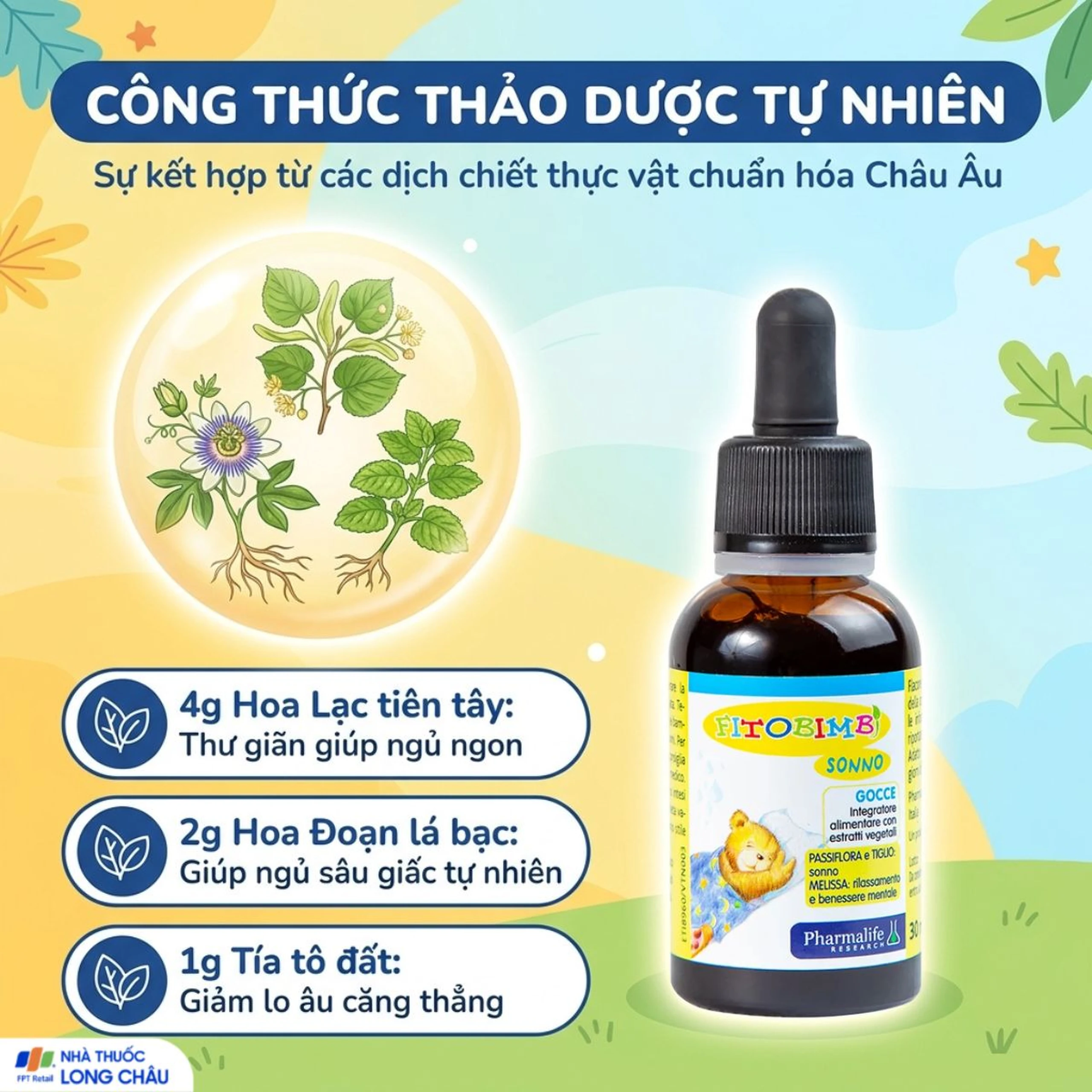 Siro giúp trẻ ngủ ngon Fitobimbi Sonno (30ml) 3