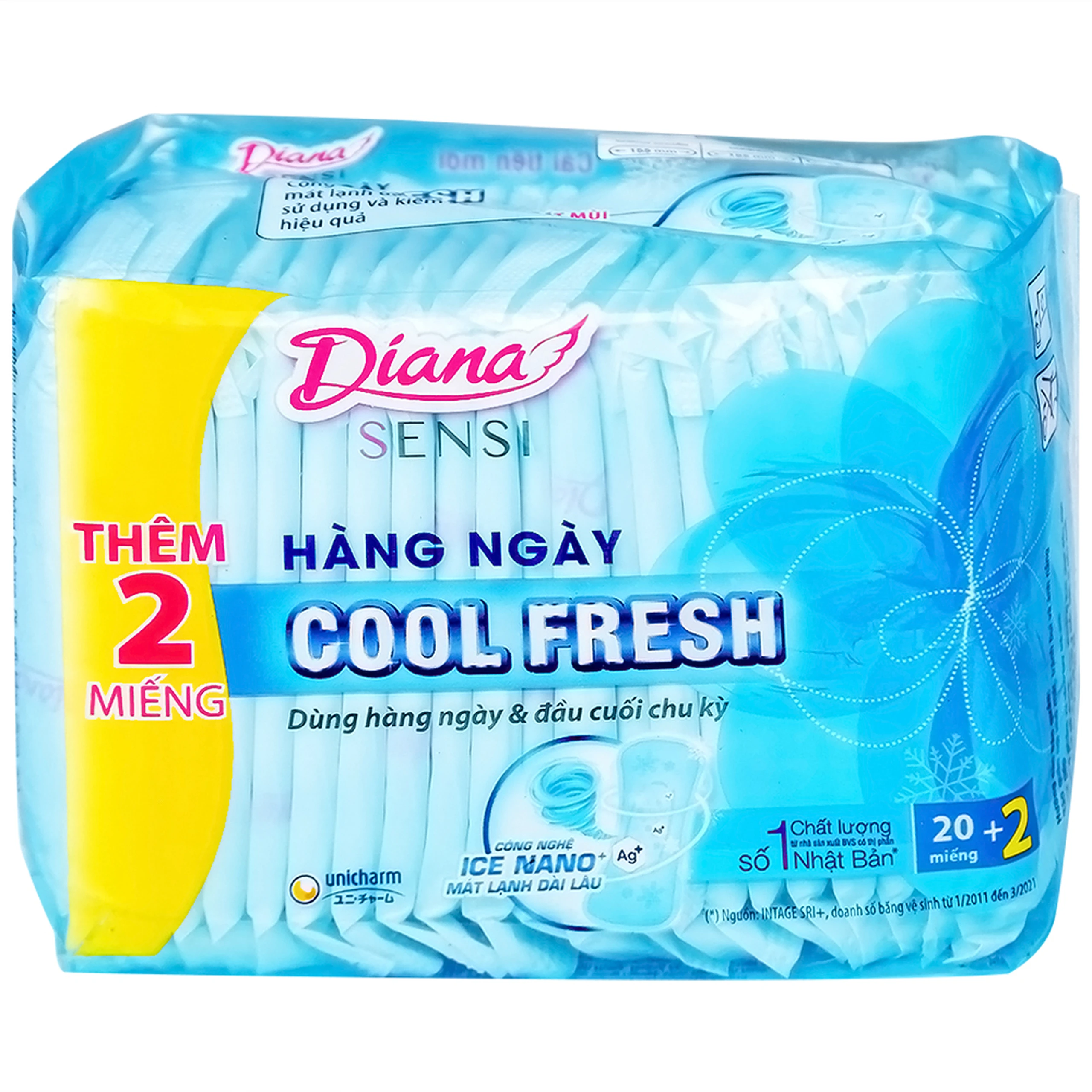 Băng vệ sinh hàng ngày Diana Sensi Cool Fresh Unicharm (20 miếng)