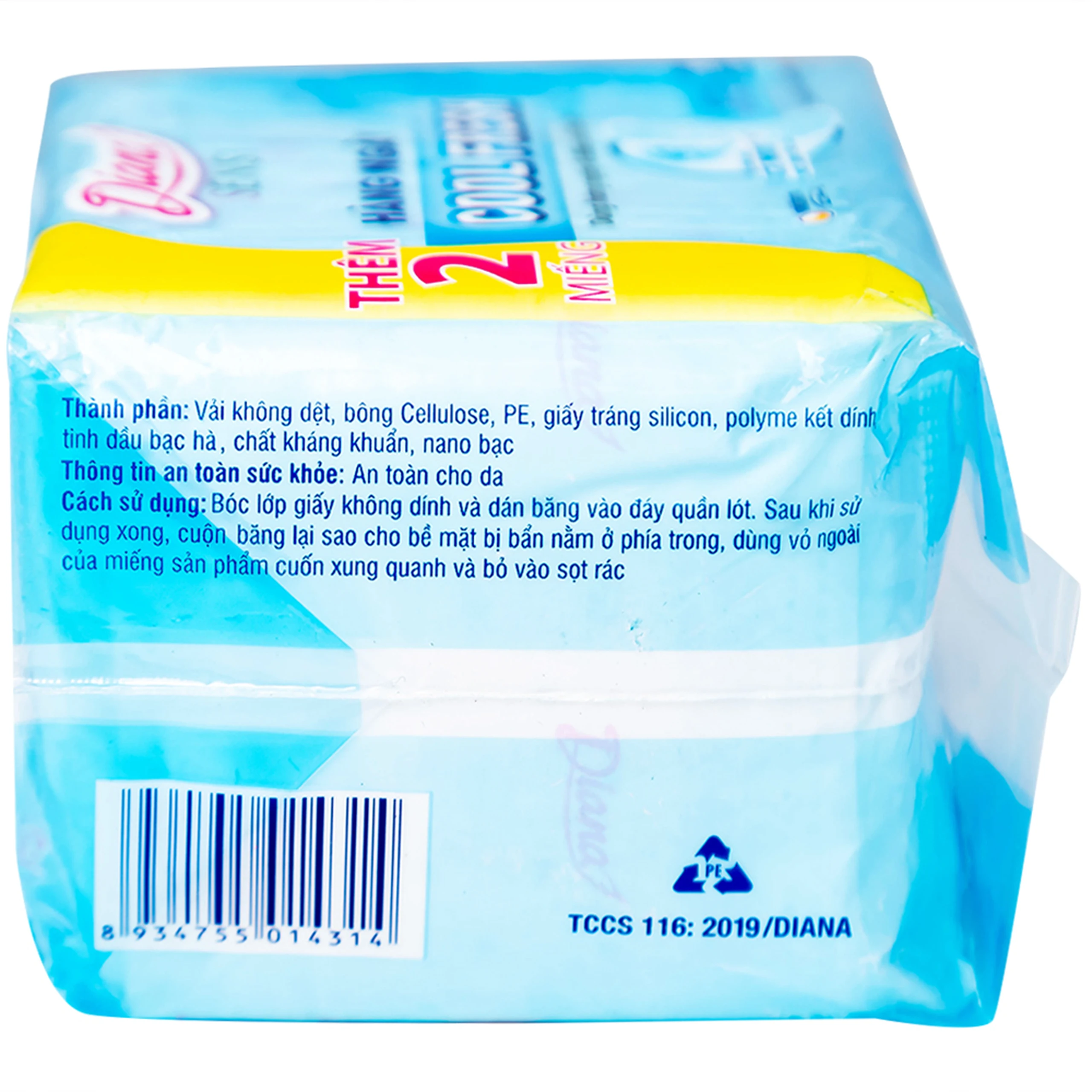 Băng vệ sinh hàng ngày Diana Sensi Cool Fresh Unicharm (20 miếng)