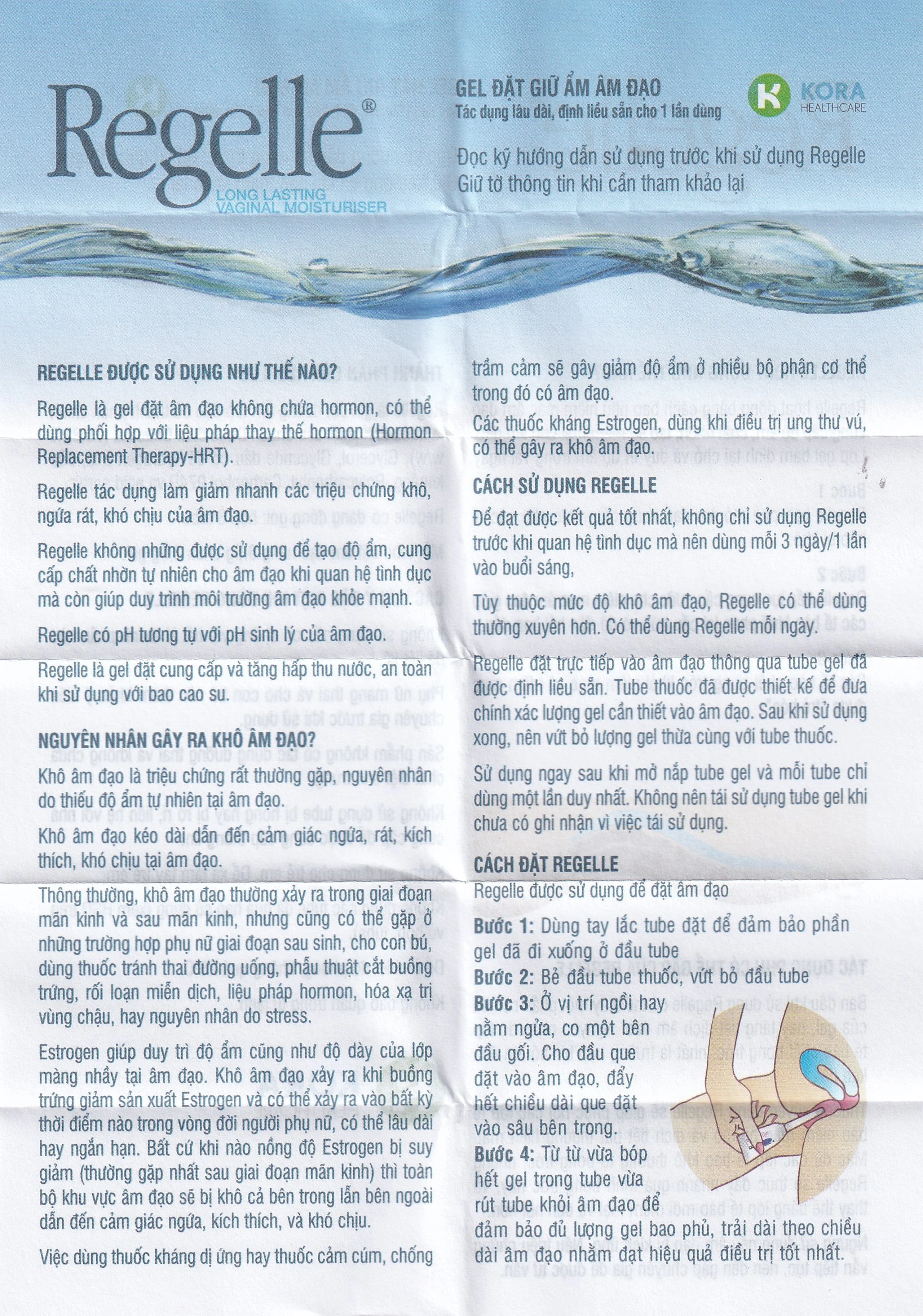 Gel phụ khoa Regelle hộp (6 tuýp) giúp giữ ẩm, giảm nhanh các triệu chứng khô, ngứa rát, khó chịu của âm đạo