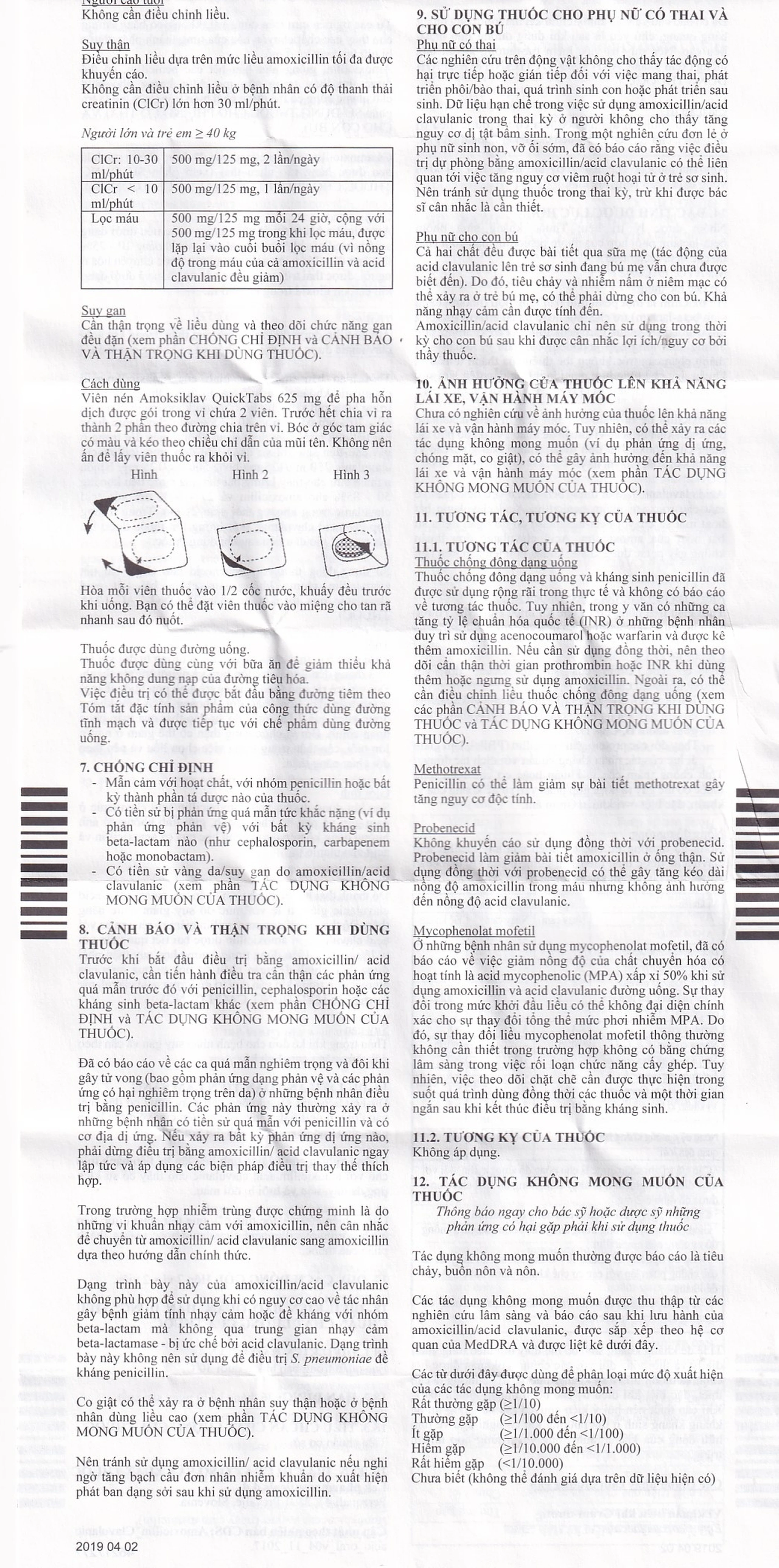 Thuốc Amoksiklav Quick Tabs 625mg Lek điều trị nhiễm khuẩn (7 vỉ x 2 viên)