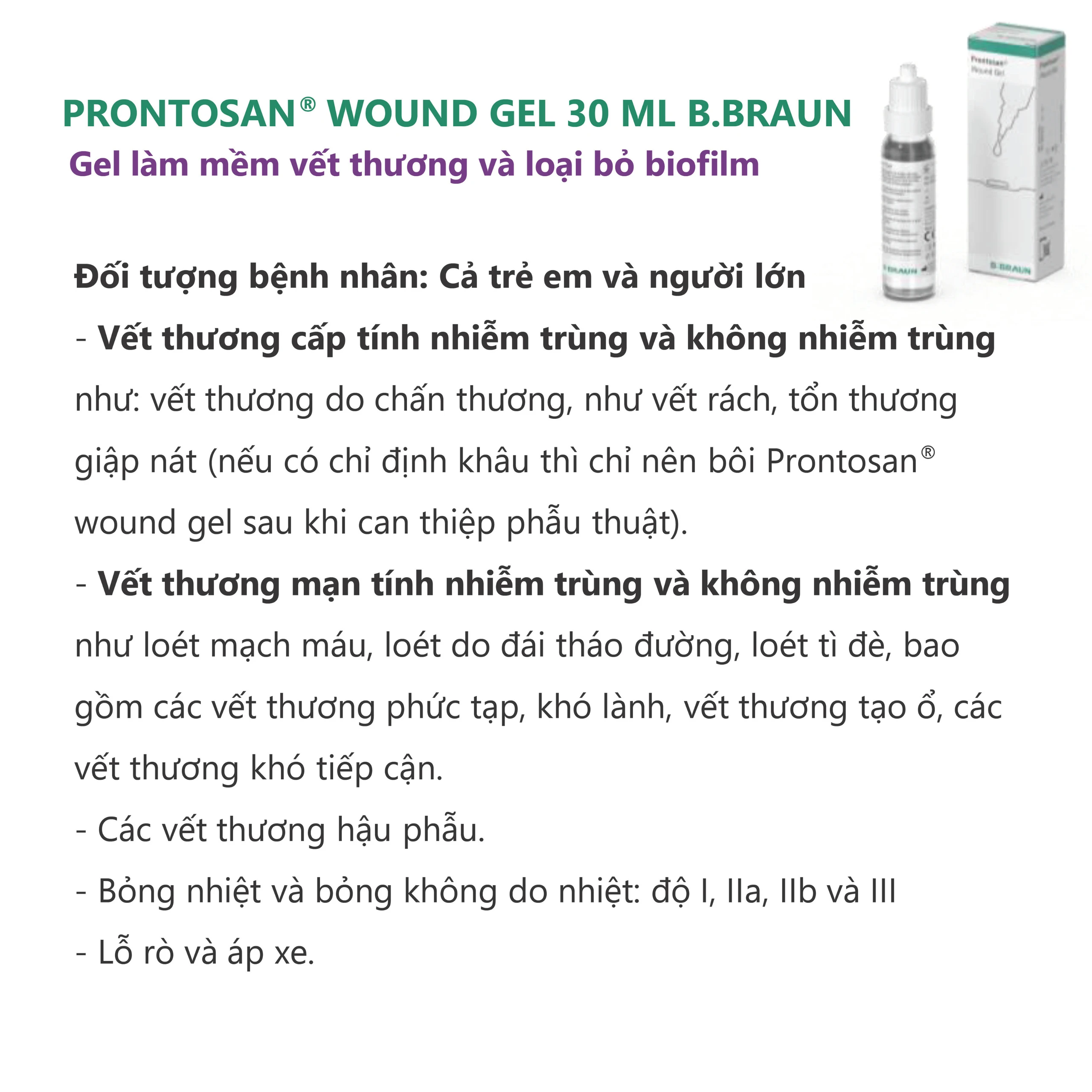 Dung dịch làm mềm vết thương Prontosan Wound-gel Braun 30ml 6