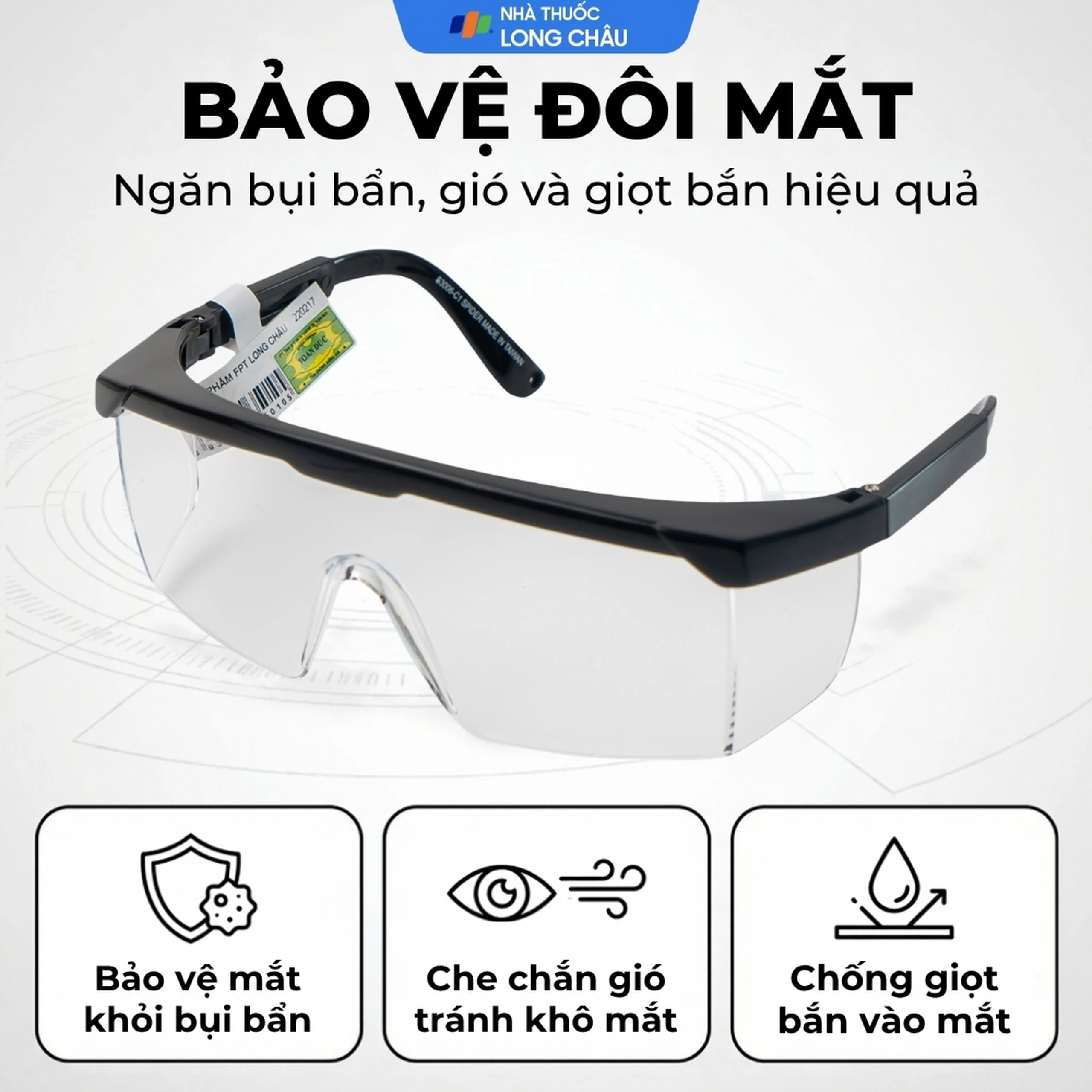 Kính bảo hộ Toàn Đức GB 25 bảo vệ mắt 2