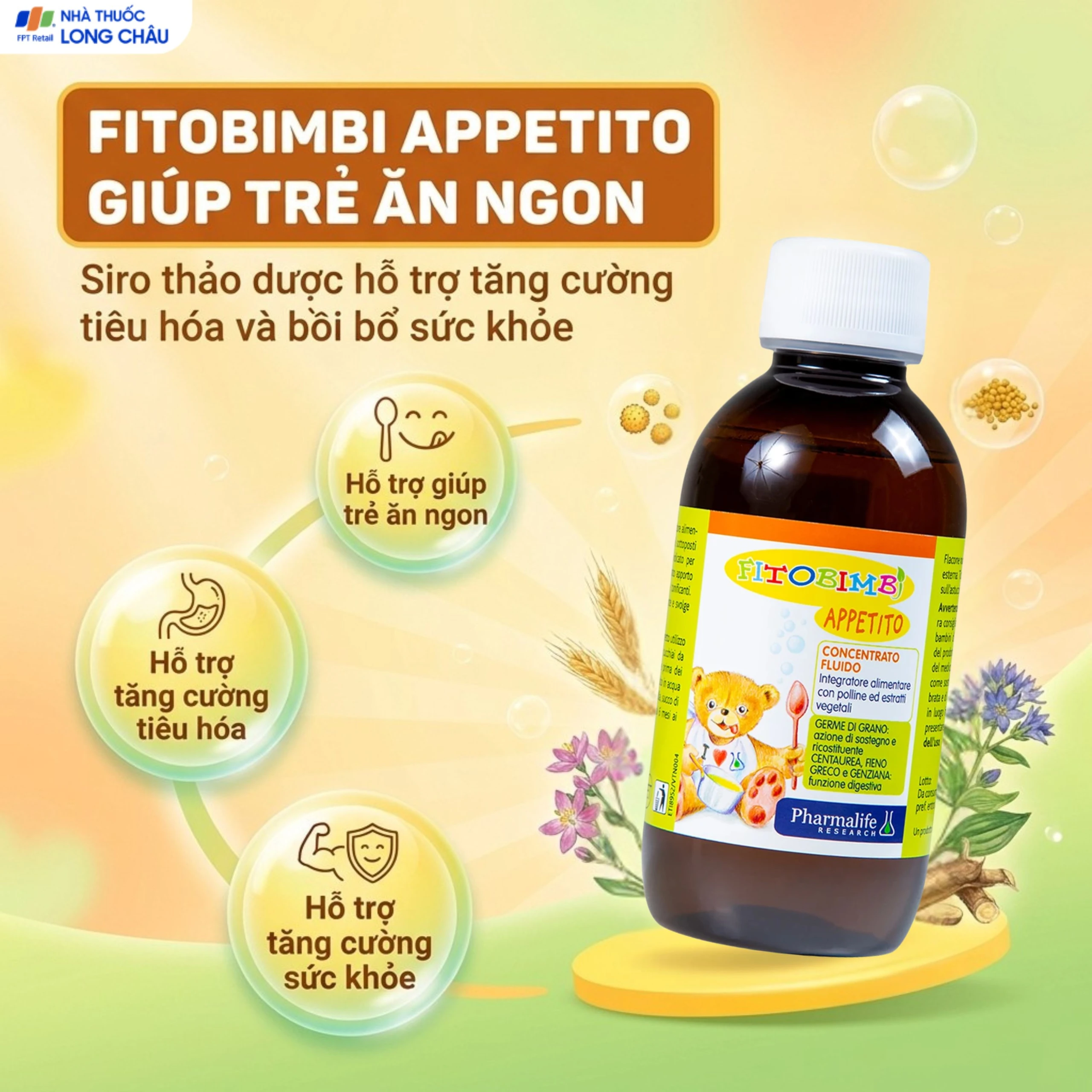 Siro hỗ trợ giúp trẻ ăn ngon Fitobimbi Appetito (200ml) 2