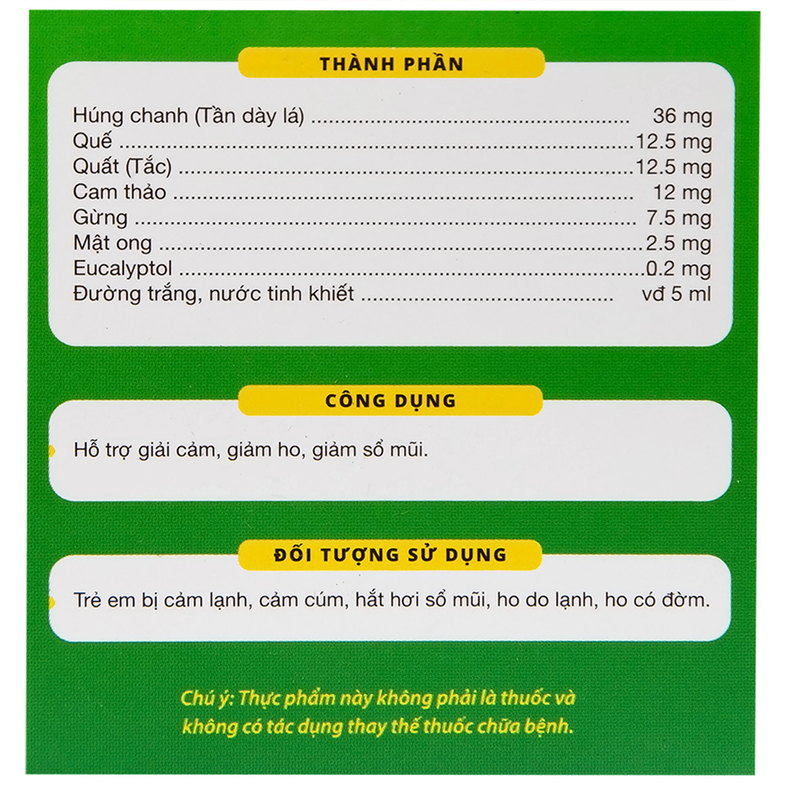 Siro hỗ trợ giải cảm Dr.Sutsit Gia An (30 gói)