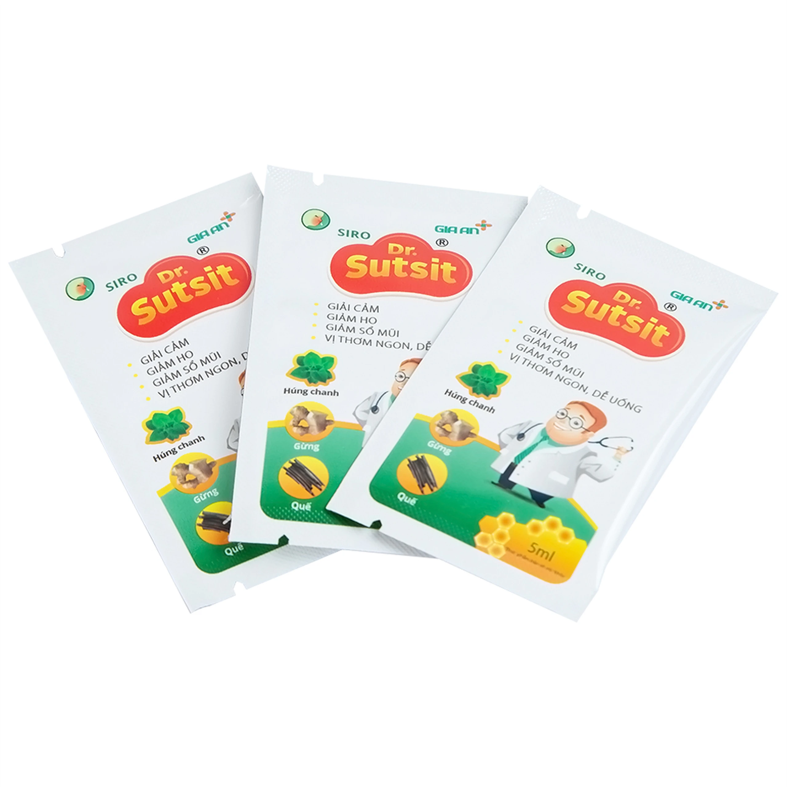 Siro hỗ trợ giải cảm Dr.Sutsit Gia An (30 gói)