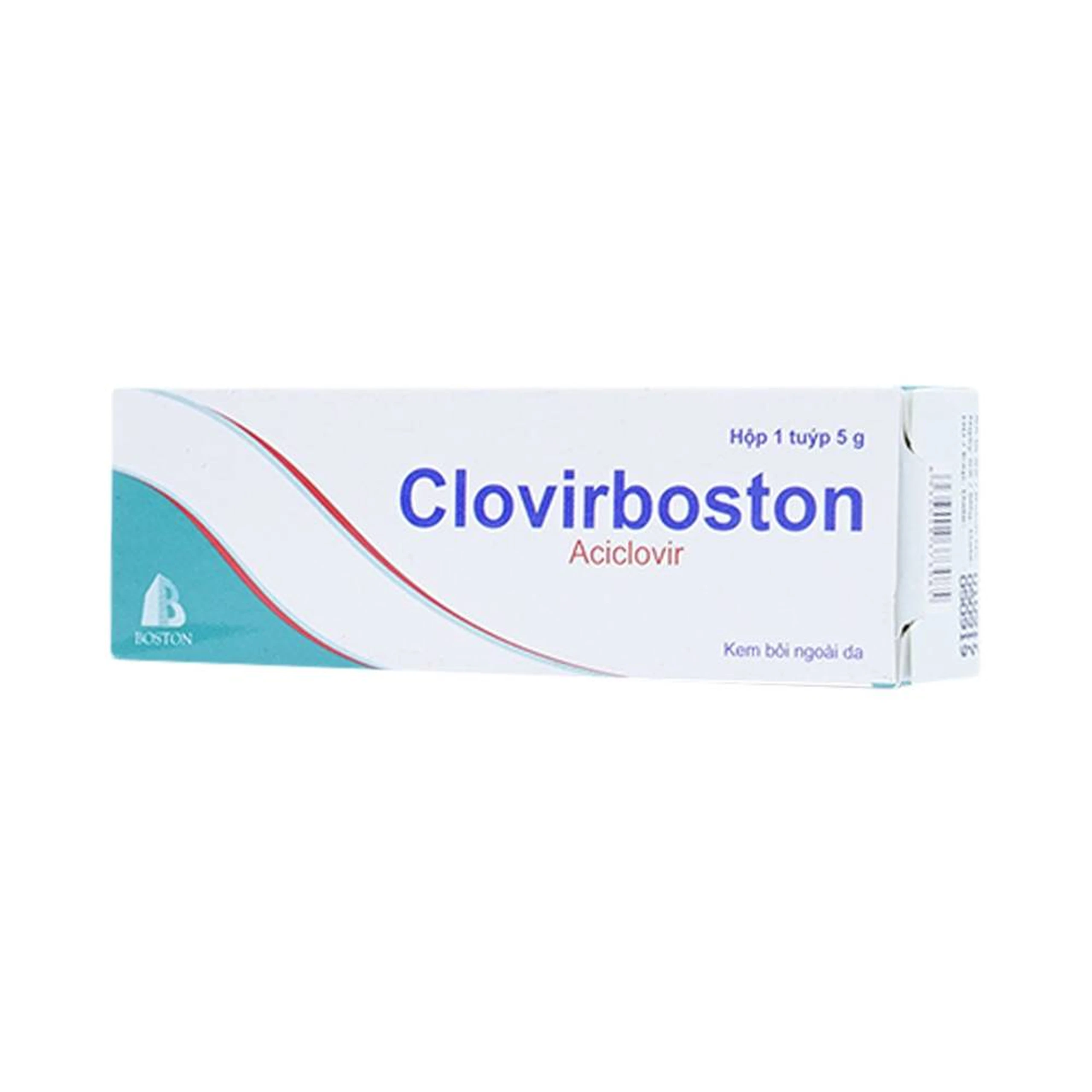 Kem bôi ngoài da Clovirboston điều trị nhiễm Herpes Simplex môi và mặt khởi phát và tái phát (5g)