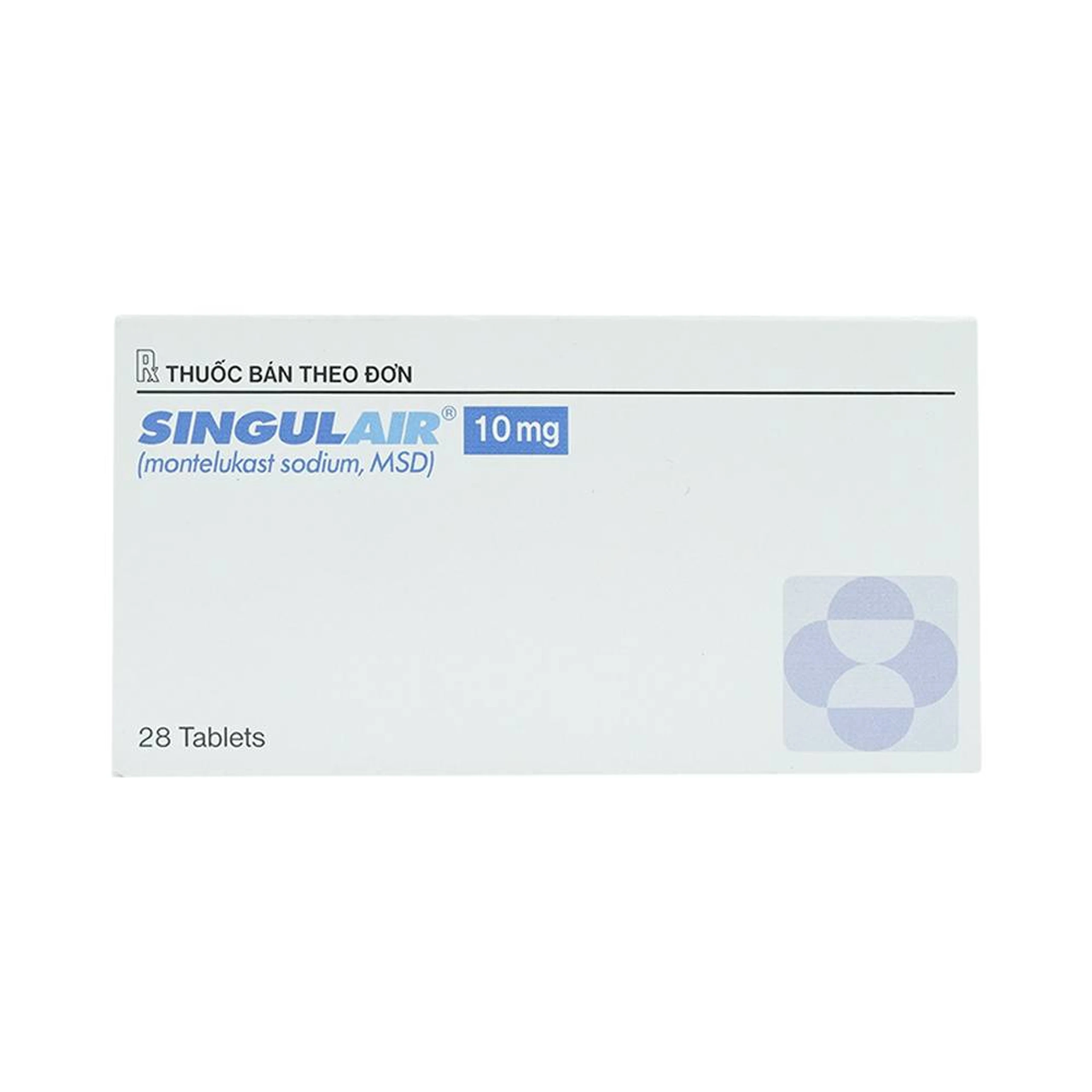 Thuốc Singulair 10mg MSD điều trị hen phế quản mạn tính (2 vỉ x 14 viên)
