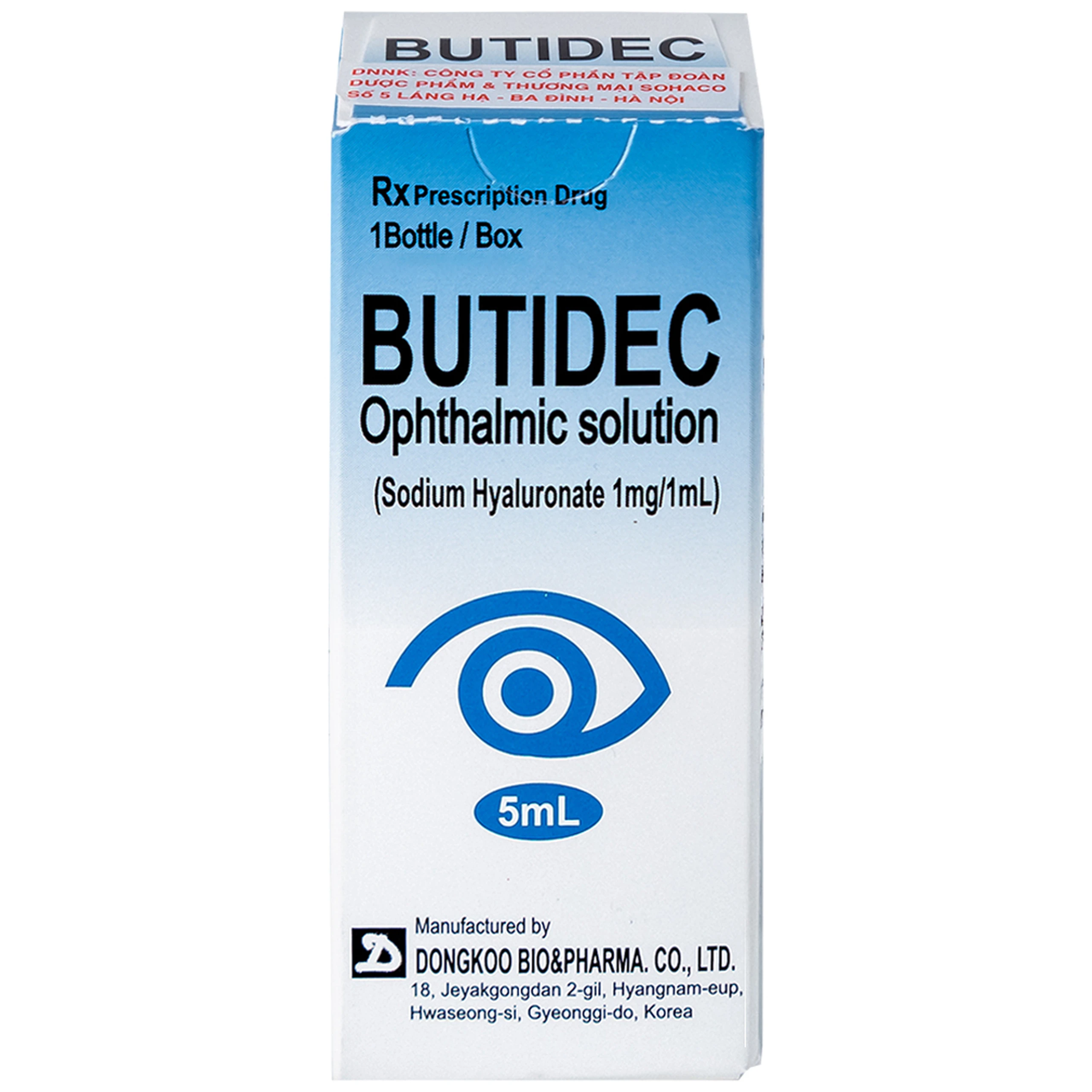 Thuốc nhỏ mắt Butidec Dongkoo giảm triệu chứng khô mắt (5ml)