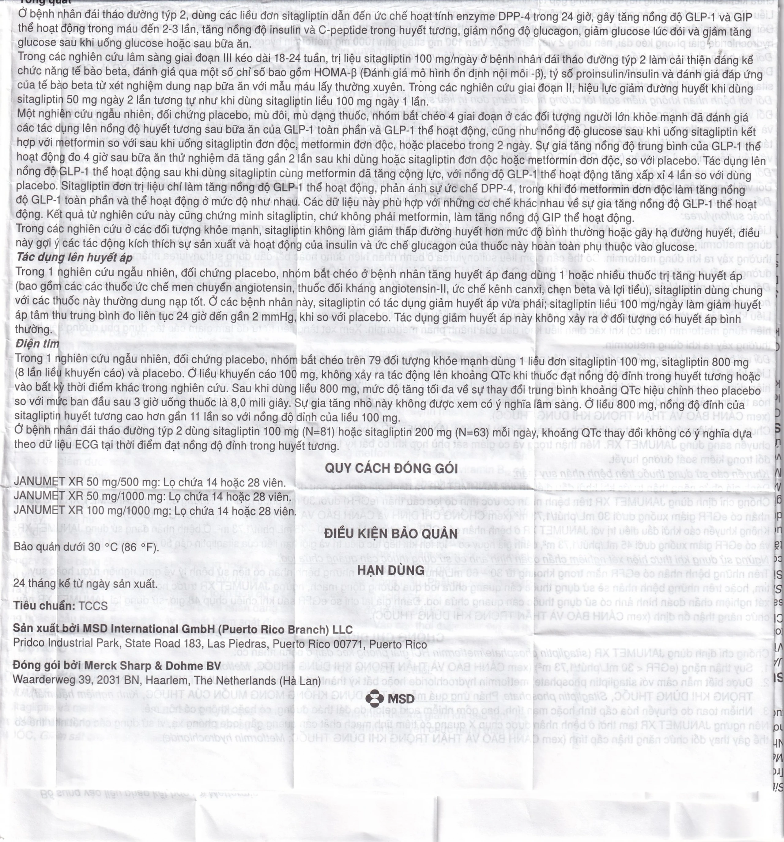 Viên nén Janumet XR 50mg/1000mg MSD điều trị đái tháo đường típ 2 (14 viên)