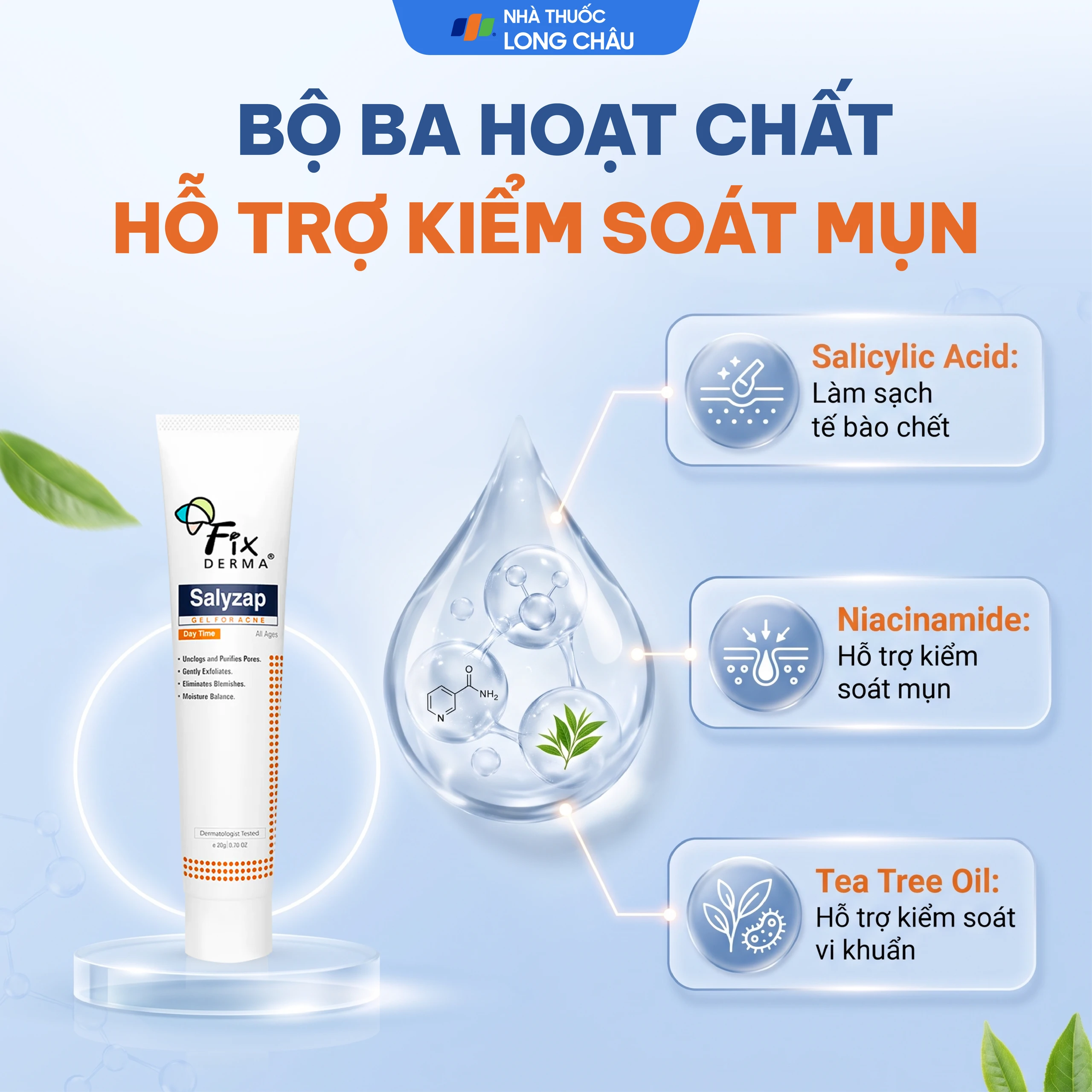 Gel bôi giảm mụn, kháng viêm Fixderma Salyzap (20g) 3