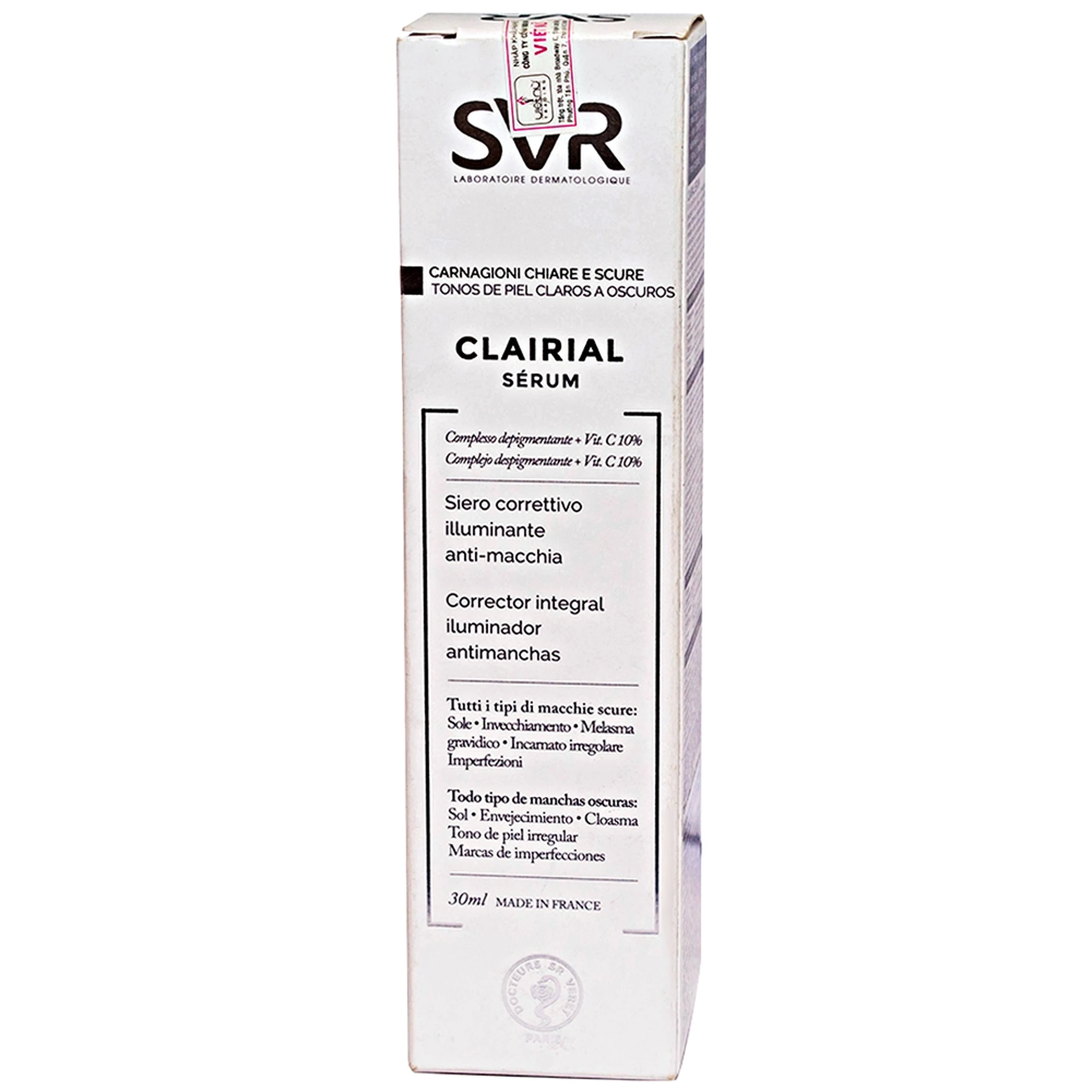 Tinh chất SVR Clairial Serum làm mờ các vết sạm, nám và đốm nâu trên bề mặt da (30ml)