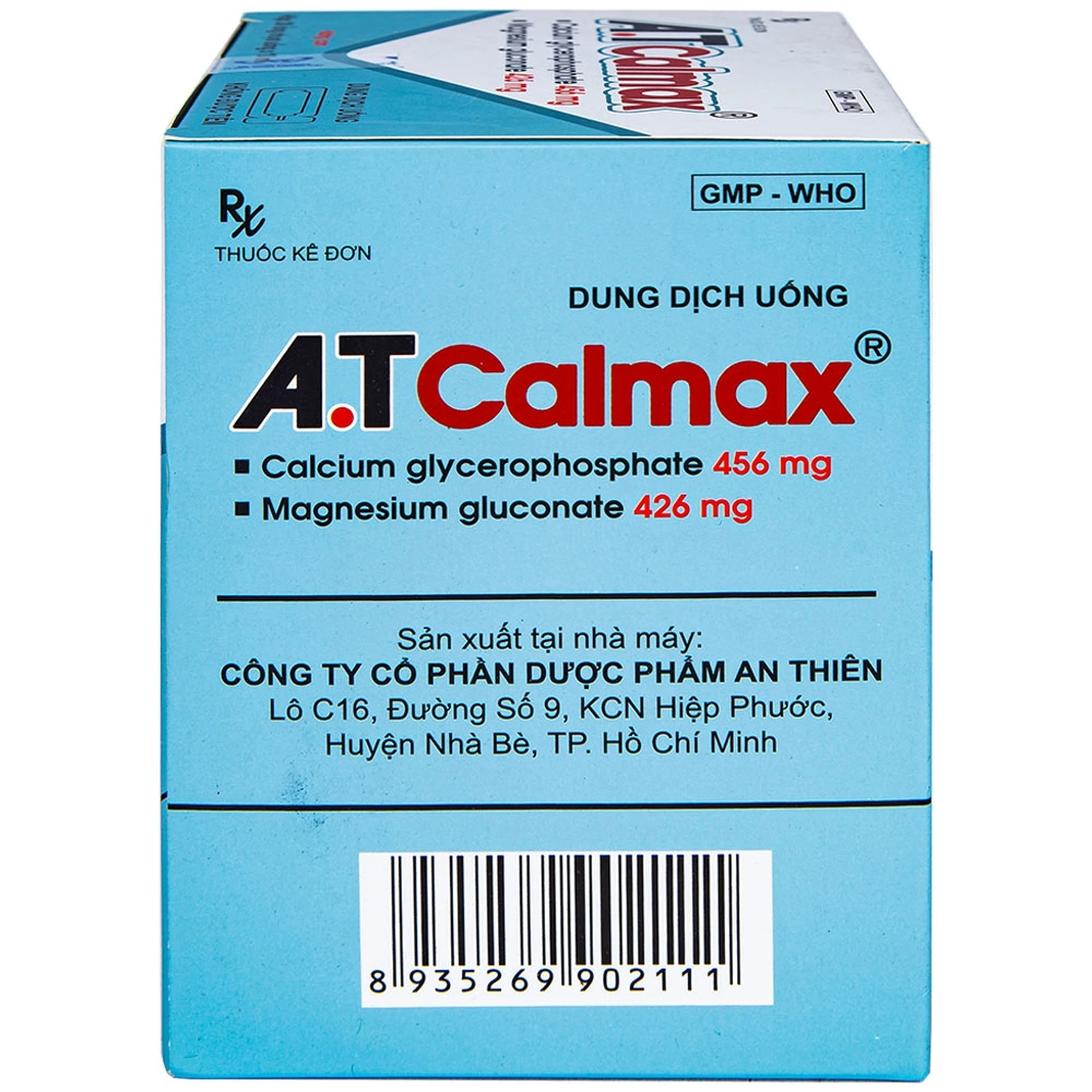 Dung dịch uống A.T Calmax 456mg/426mg An Thiên điều trị suy nhược chức năng chuyển hóa (30 ống x 10ml)