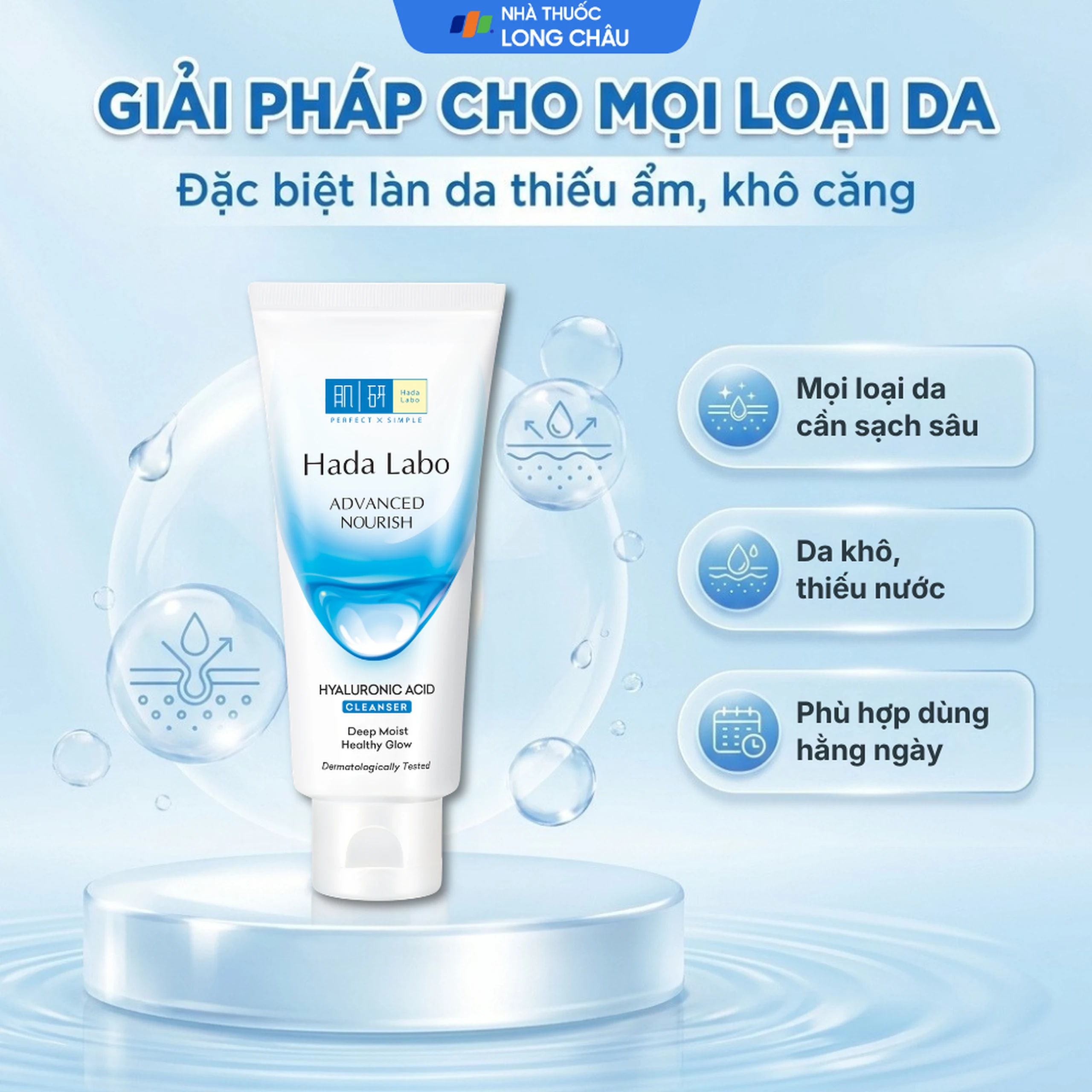 Kem rửa mặt Hada Labo giúp làm sạch sâu, dưỡng ẩm (Hydrating) 80g 4