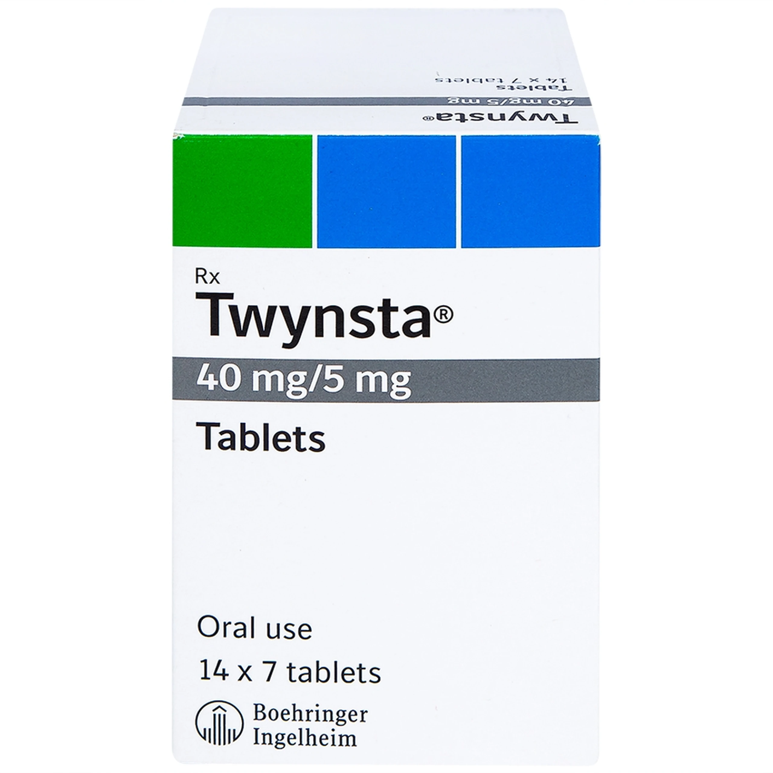 Thuốc Twynsta 40mg/5mg Boehringer điều trị tăng huyết áp vô căn (14 vỉ x 7 viên)