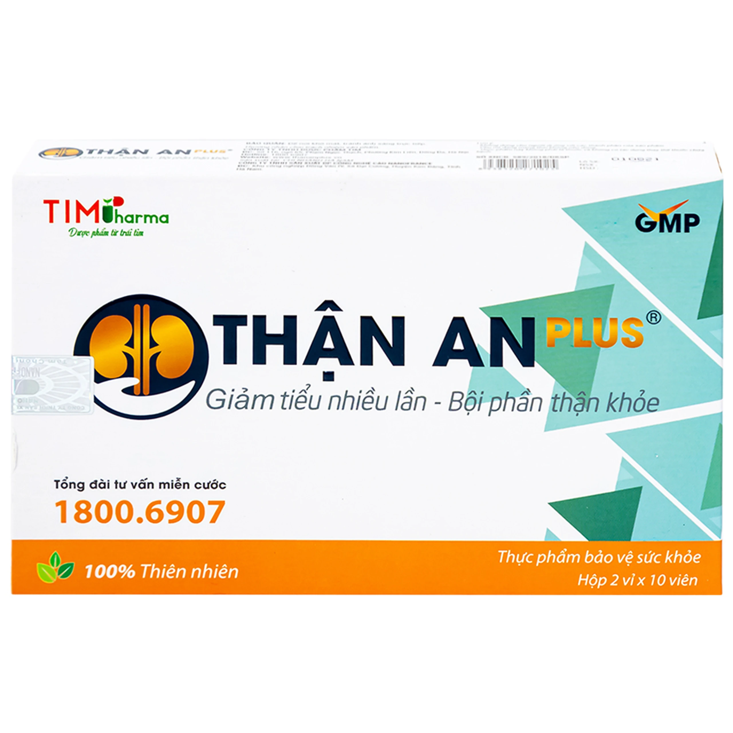 Viên uống Thận An Plus giảm tiểu nhiều lần, bội phần thận khỏe (2 vỉ x 10 viên)