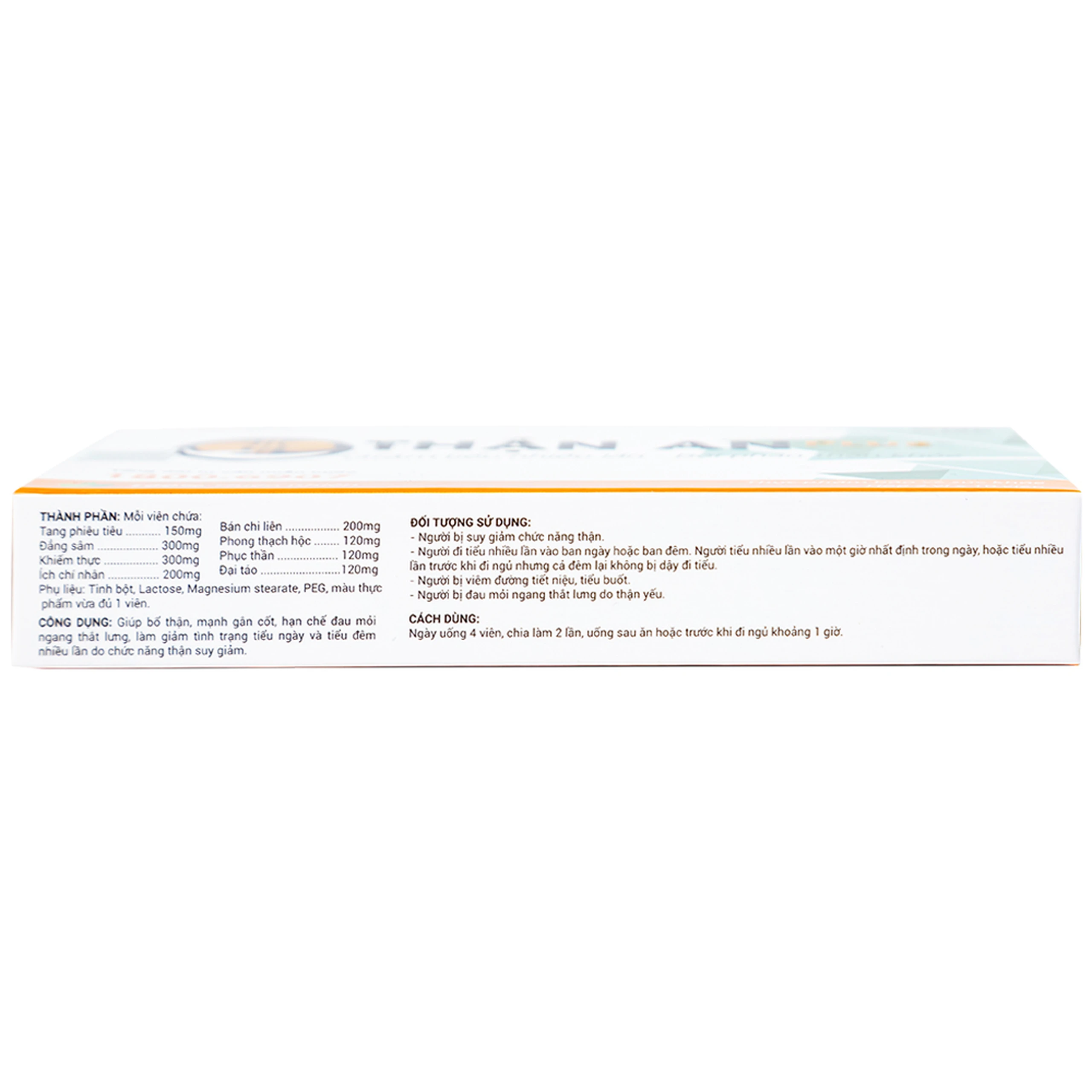 Viên uống Thận An Plus giảm tiểu nhiều lần, bội phần thận khỏe (2 vỉ x 10 viên)