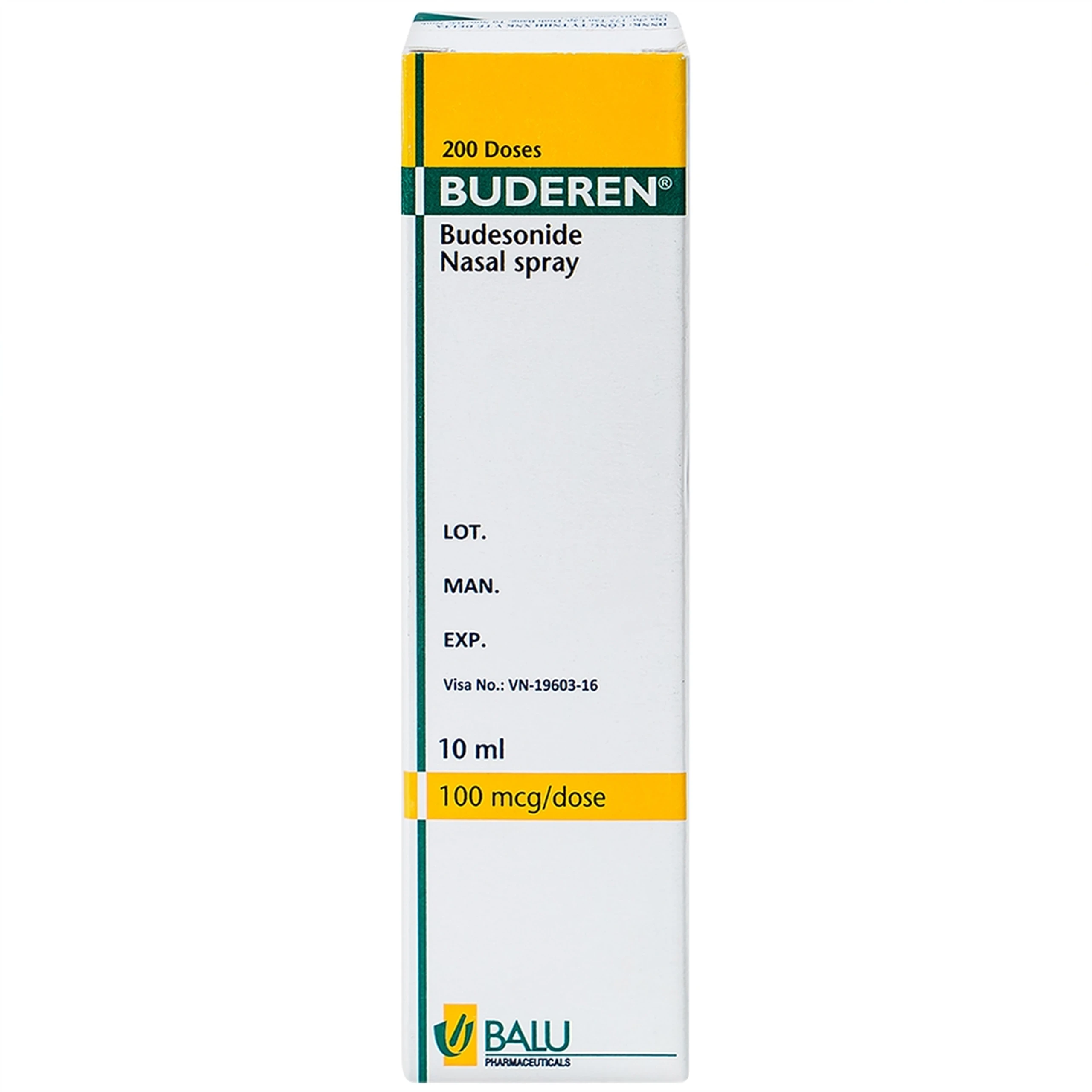 Bình xịt mũi Buderen 200 Dose 10ml điều trị viêm mũi dị ứng theo mùa (200 liều)