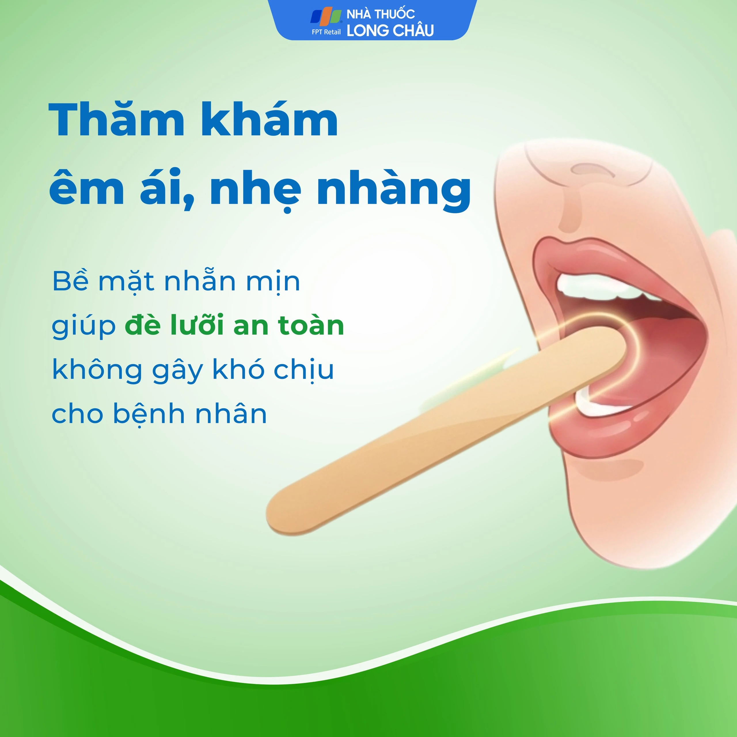 Dụng cụ đè lưỡi gỗ tiệt trùng Lạc Việt xanh lá Balac (100 cái) 4