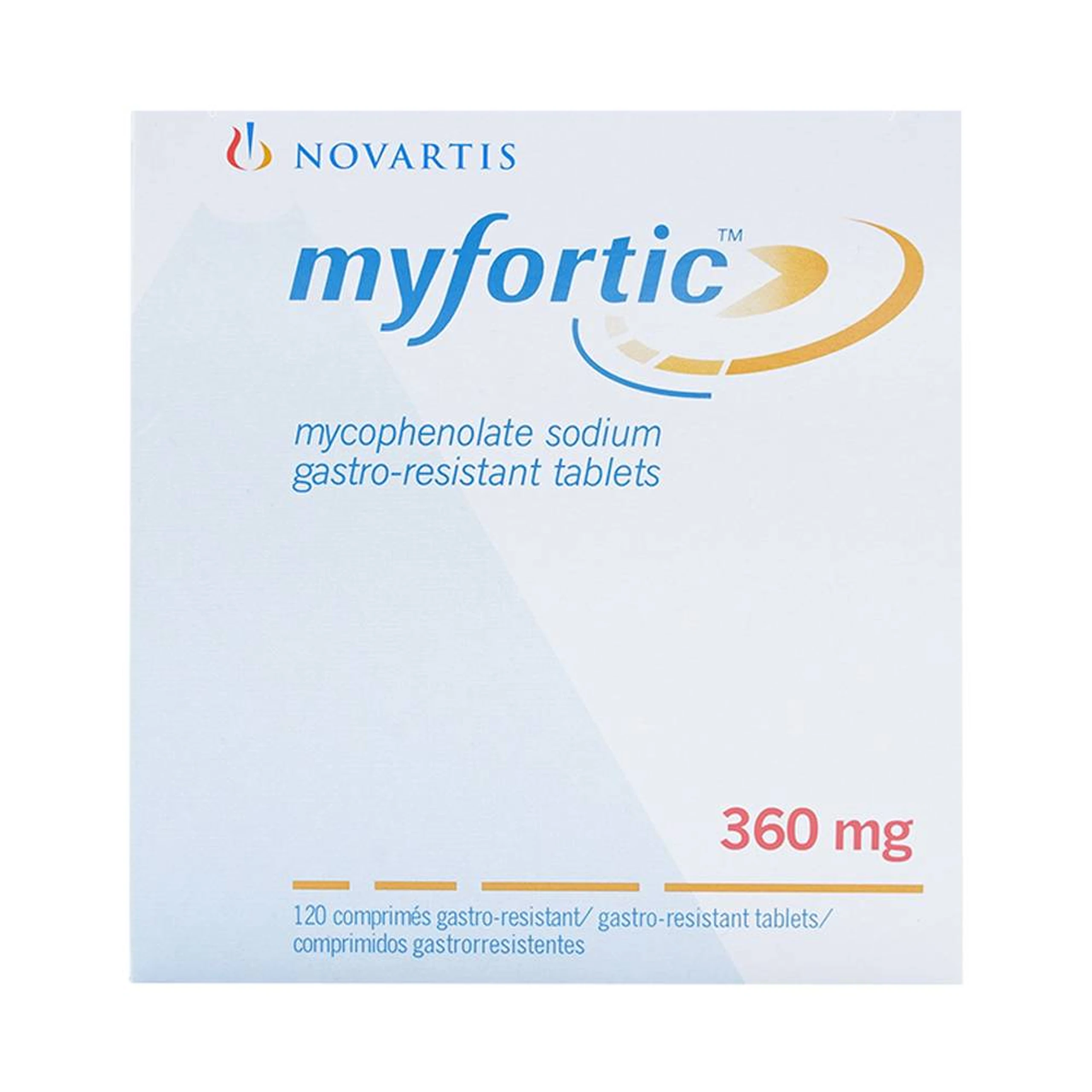 Viên nén Myfortic 360mg Novartis dùng cho bệnh nhân ghép thận dị gen (12 vỉ x 10 viên) 