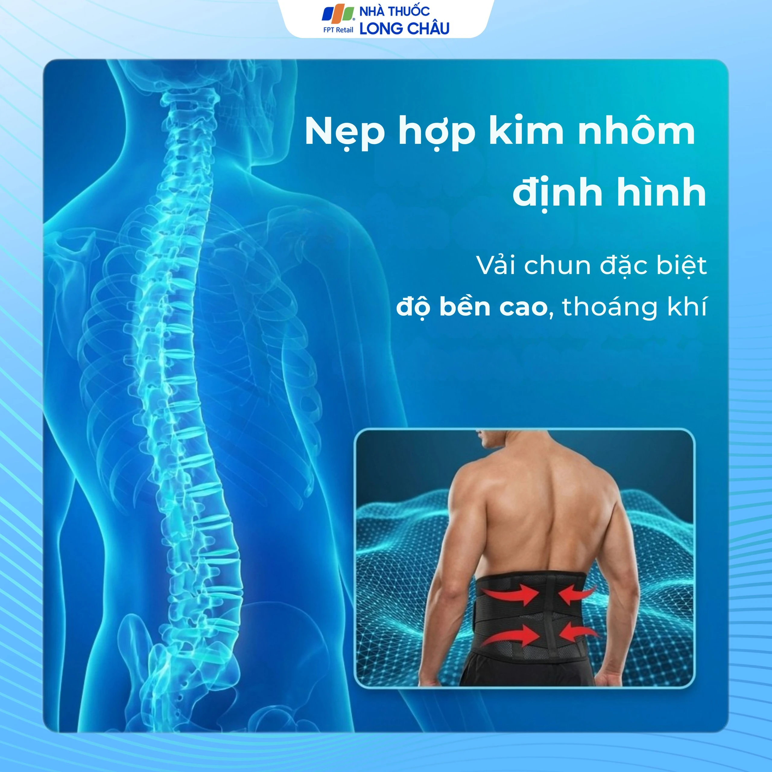 Đai thắt lưng Olumba Orbe size L màu ghi hỗ trợ giảm đau, cố định cột sống 5