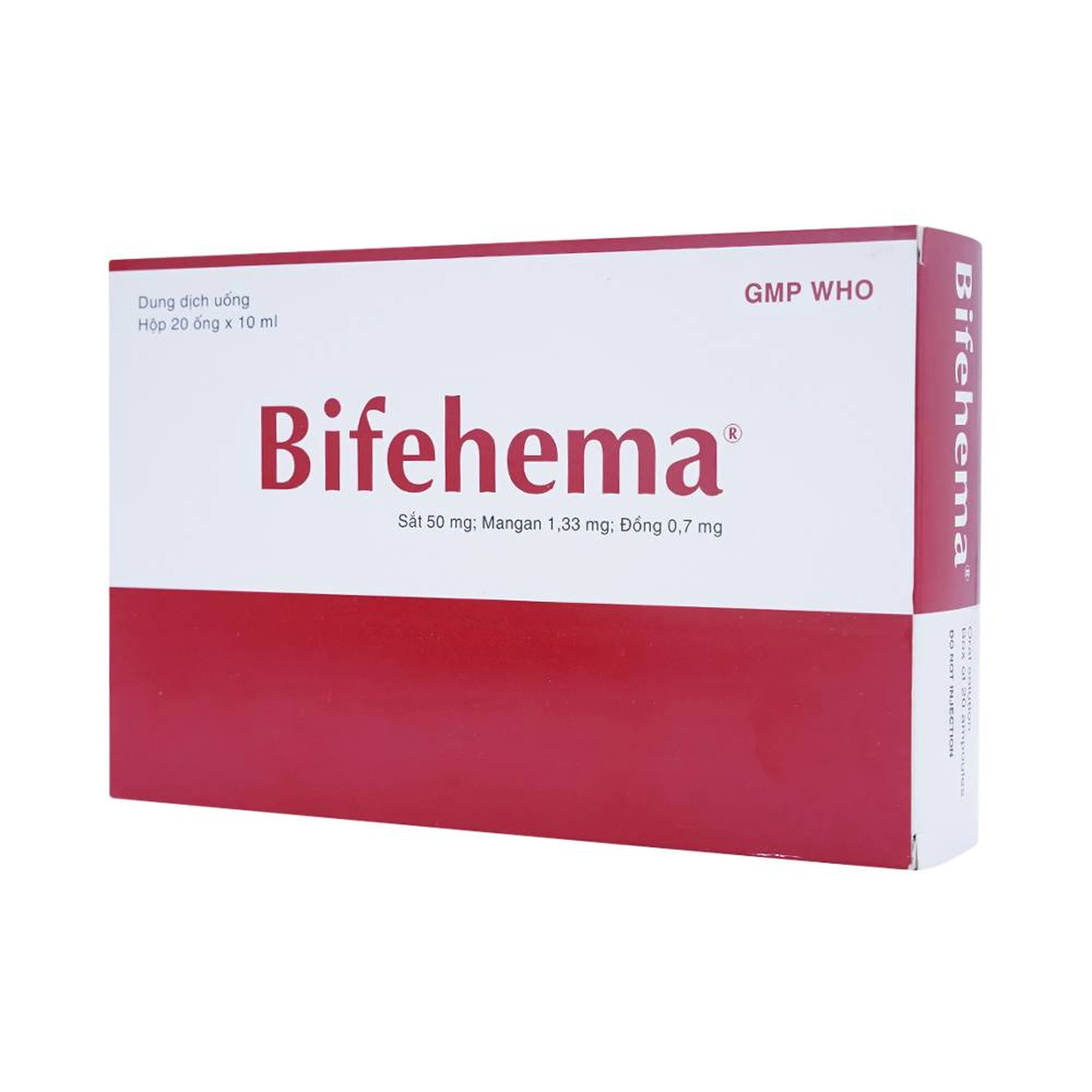 Dung dịch Bifehema Bidiphar điều trị thiếu máu do thiếu sắt (20 ống x 10ml) 3