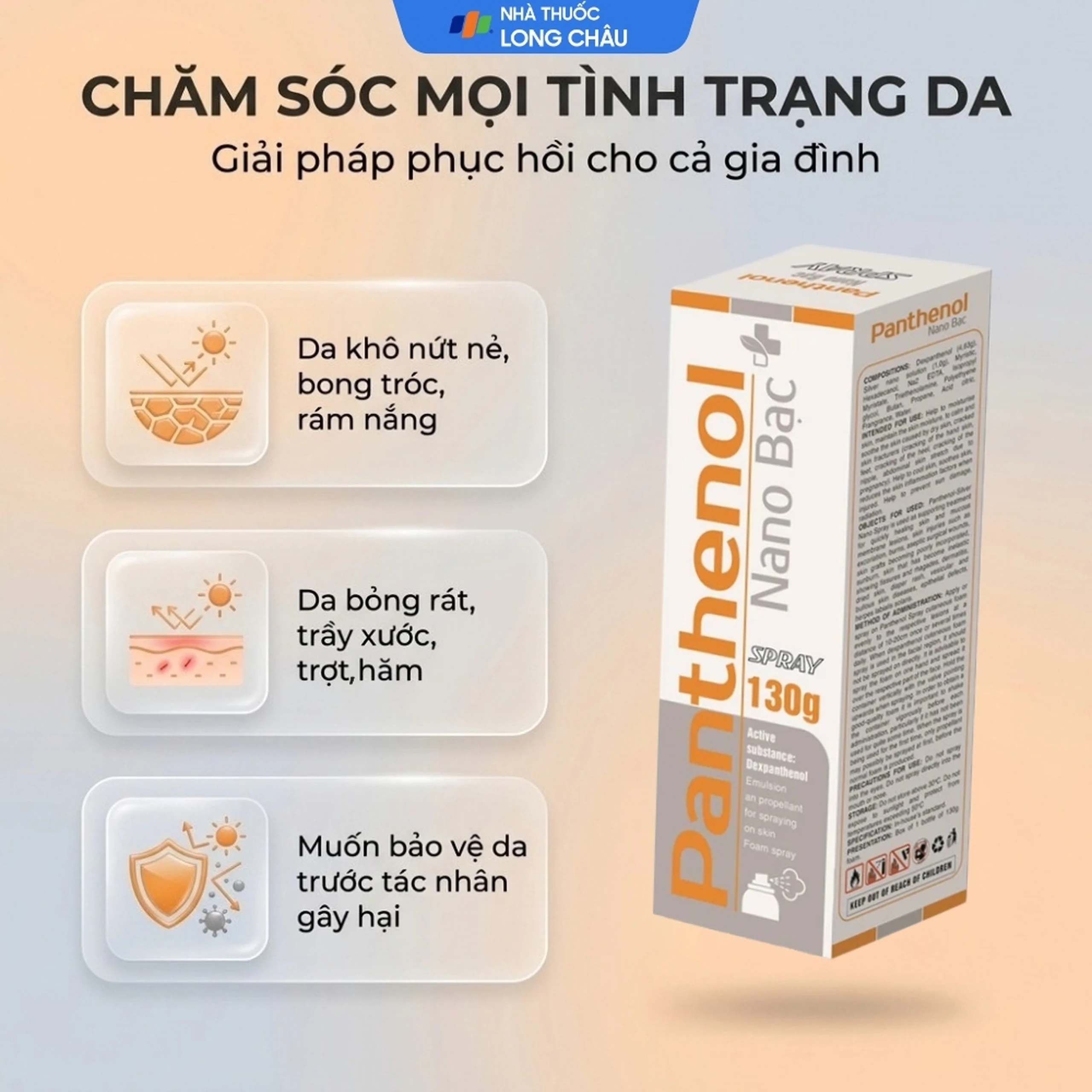 Xịt dưỡng da khô, nứt nẻ Panthenol Nano Bạc Bimex 130g 4