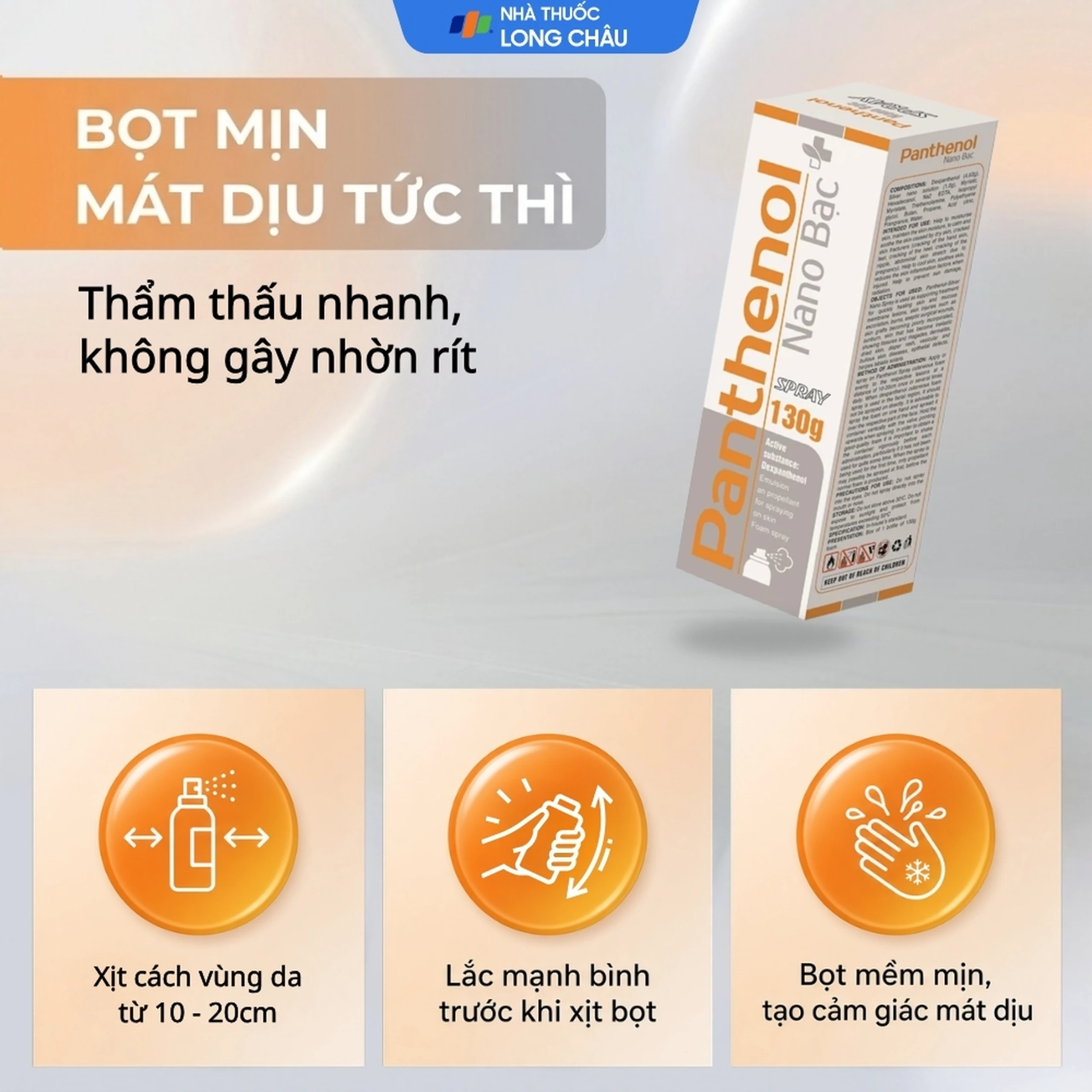 Xịt dưỡng da khô, nứt nẻ Panthenol Nano Bạc Bimex 130g 5