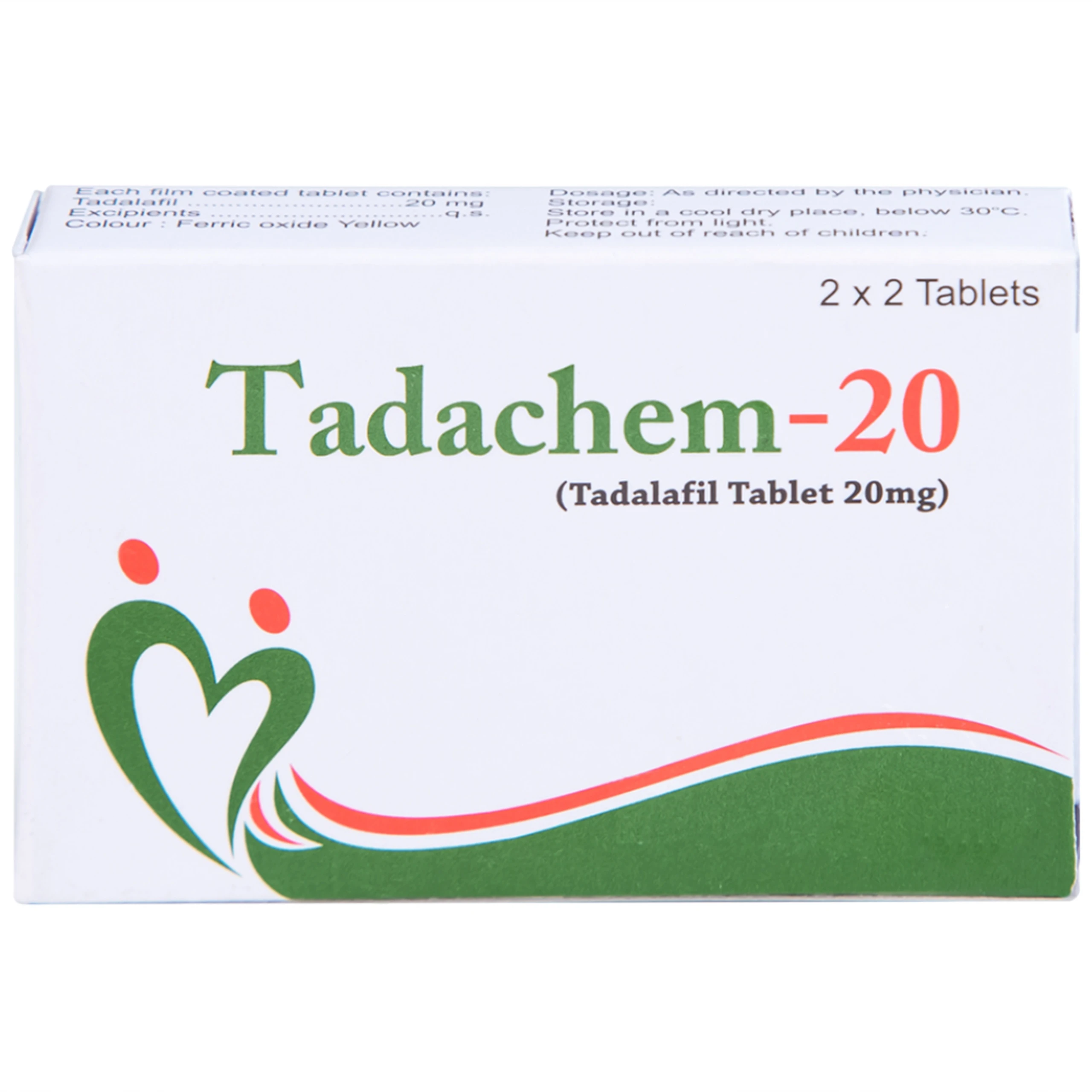 Thuốc Tadachem-20 Aurochem điều trị rối loạn cương dương (2 vỉ x 2 viên)