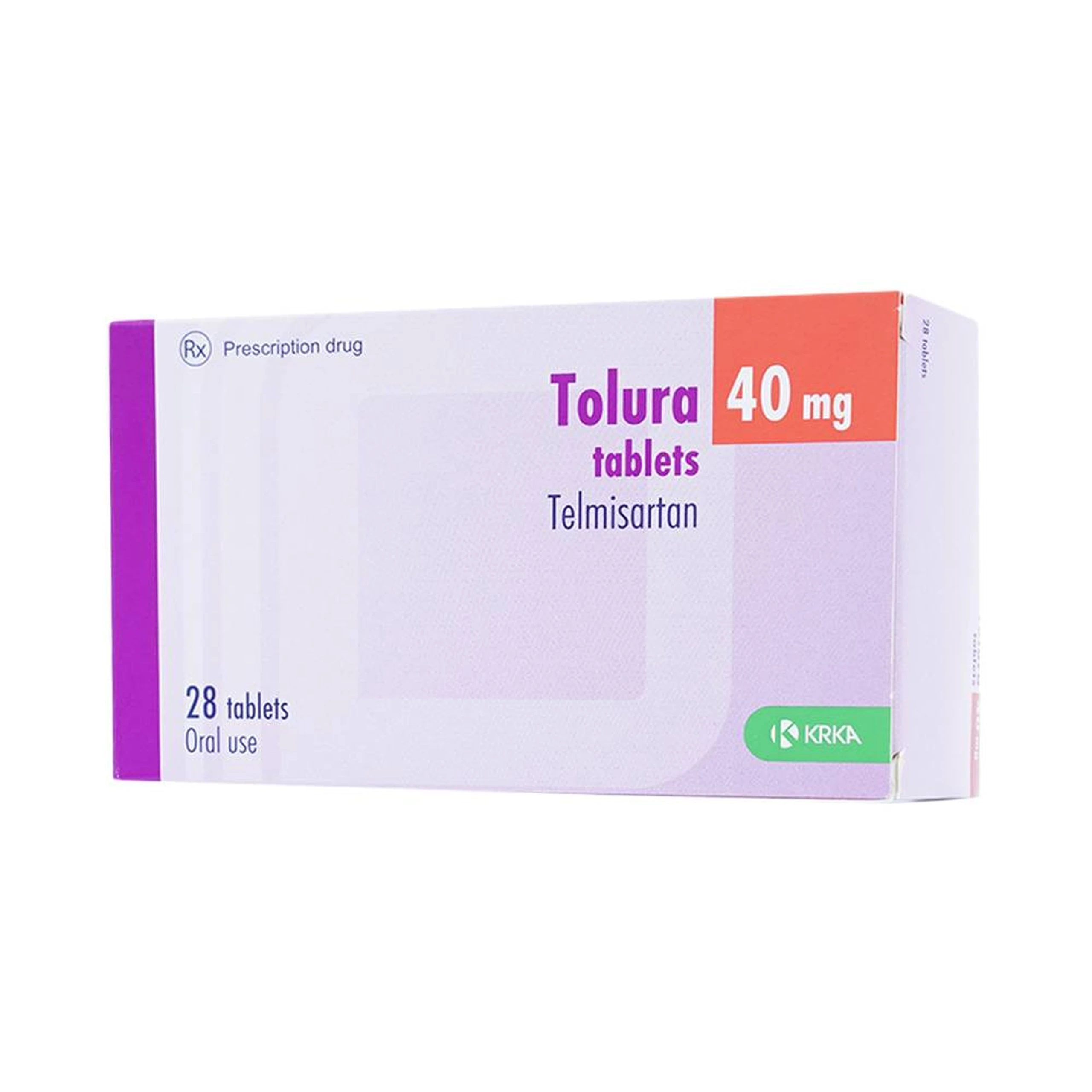 Thuốc Tolura Tablets 40mg Krka điều trị cao huyết áp (4 vỉ x 7 viên)