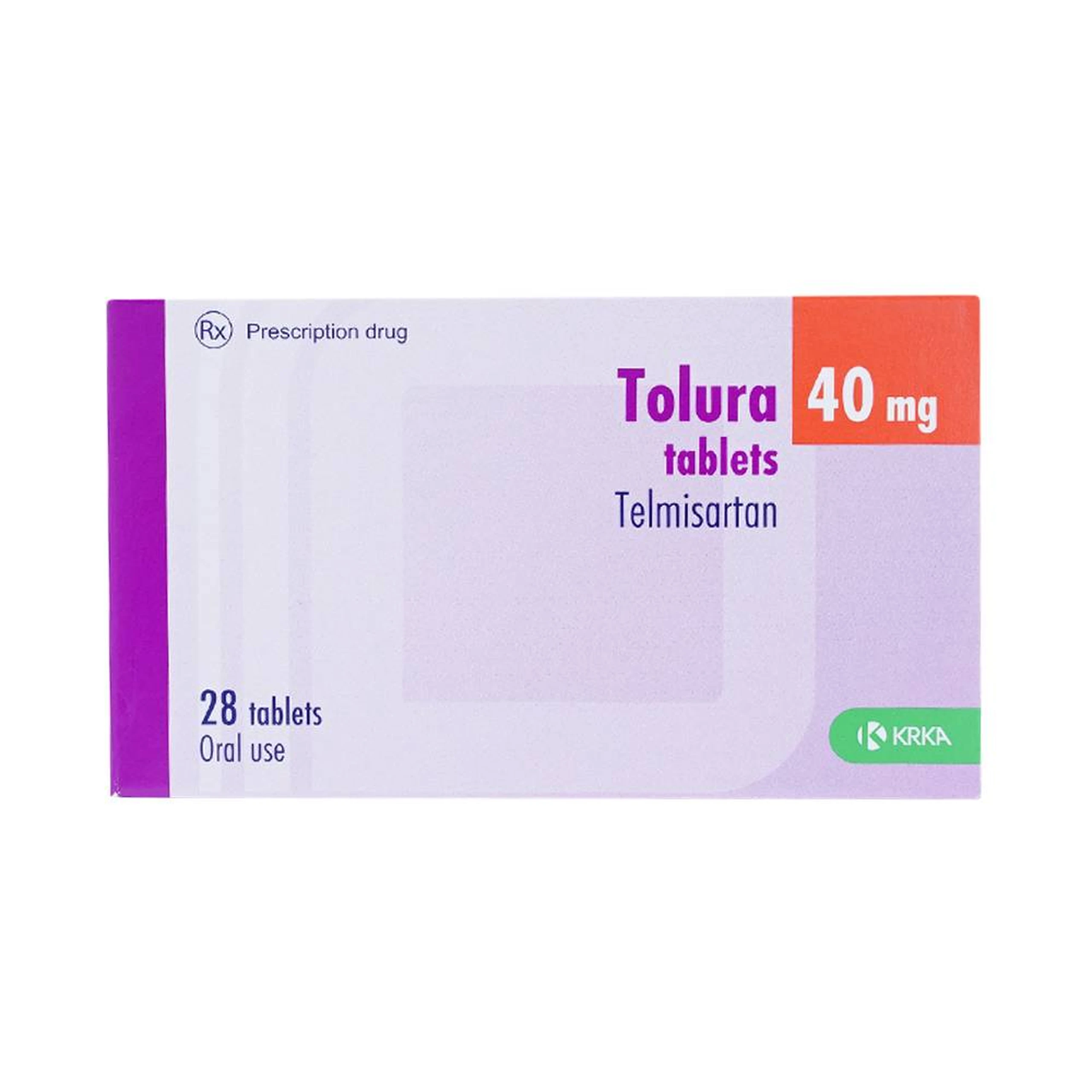 Thuốc Tolura Tablets 40mg Krka điều trị cao huyết áp (4 vỉ x 7 viên)
