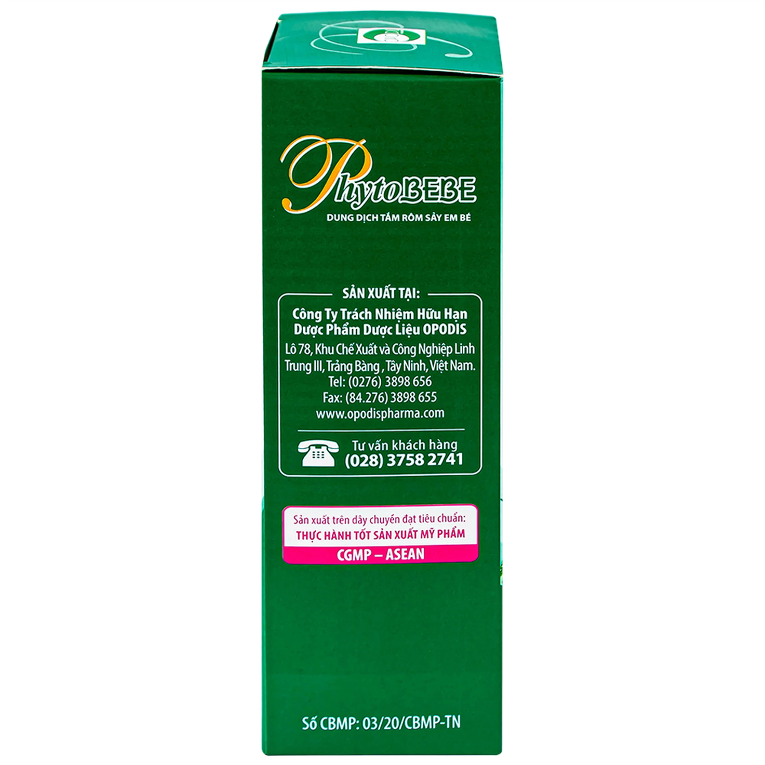 Dung dịch tắm Phyto Bebe Opodis làm giảm rôm sảy, giảm kích ứng (250ml)